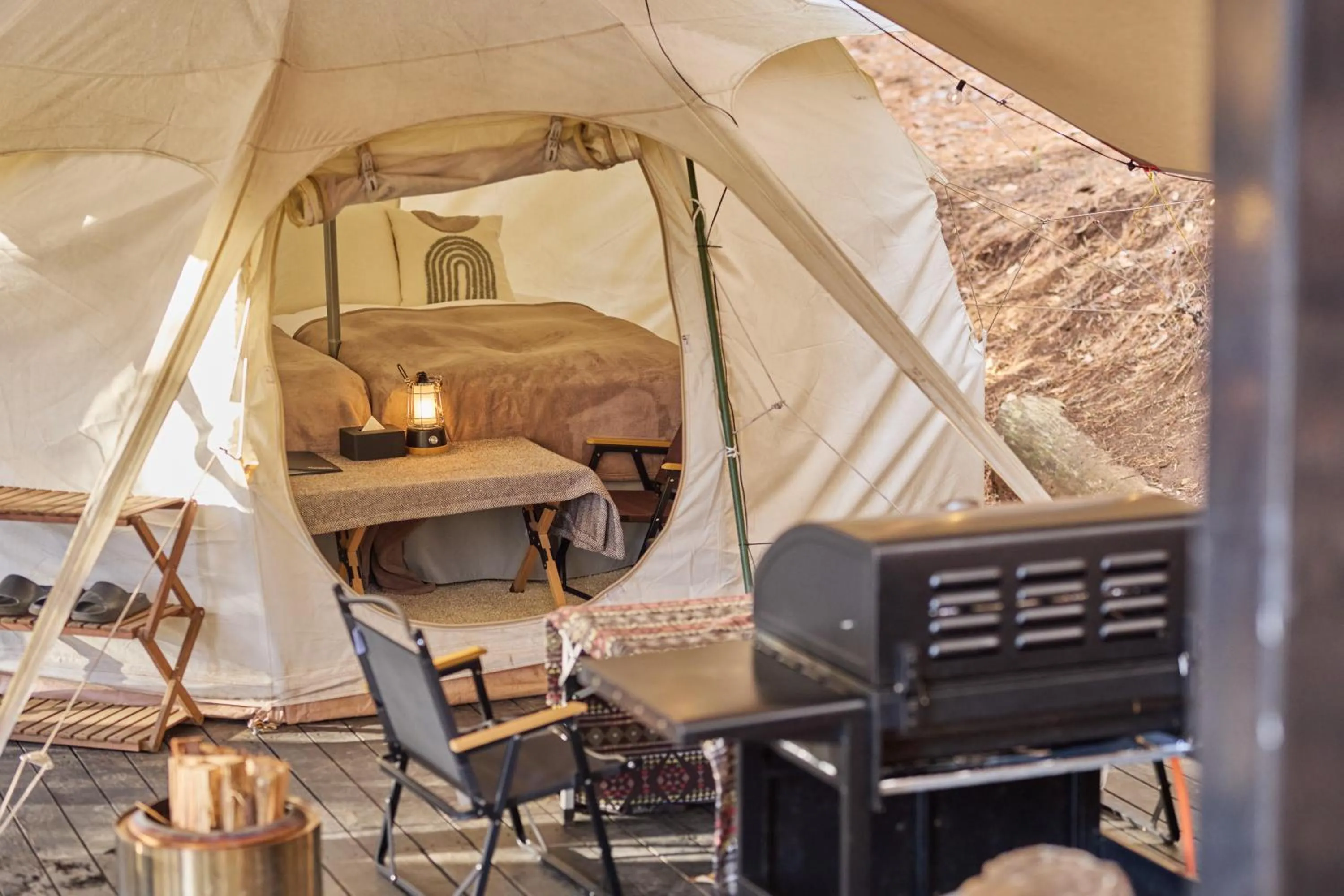 Bed in TOCORO. Mt.Fuji CAMP&GLAMPING