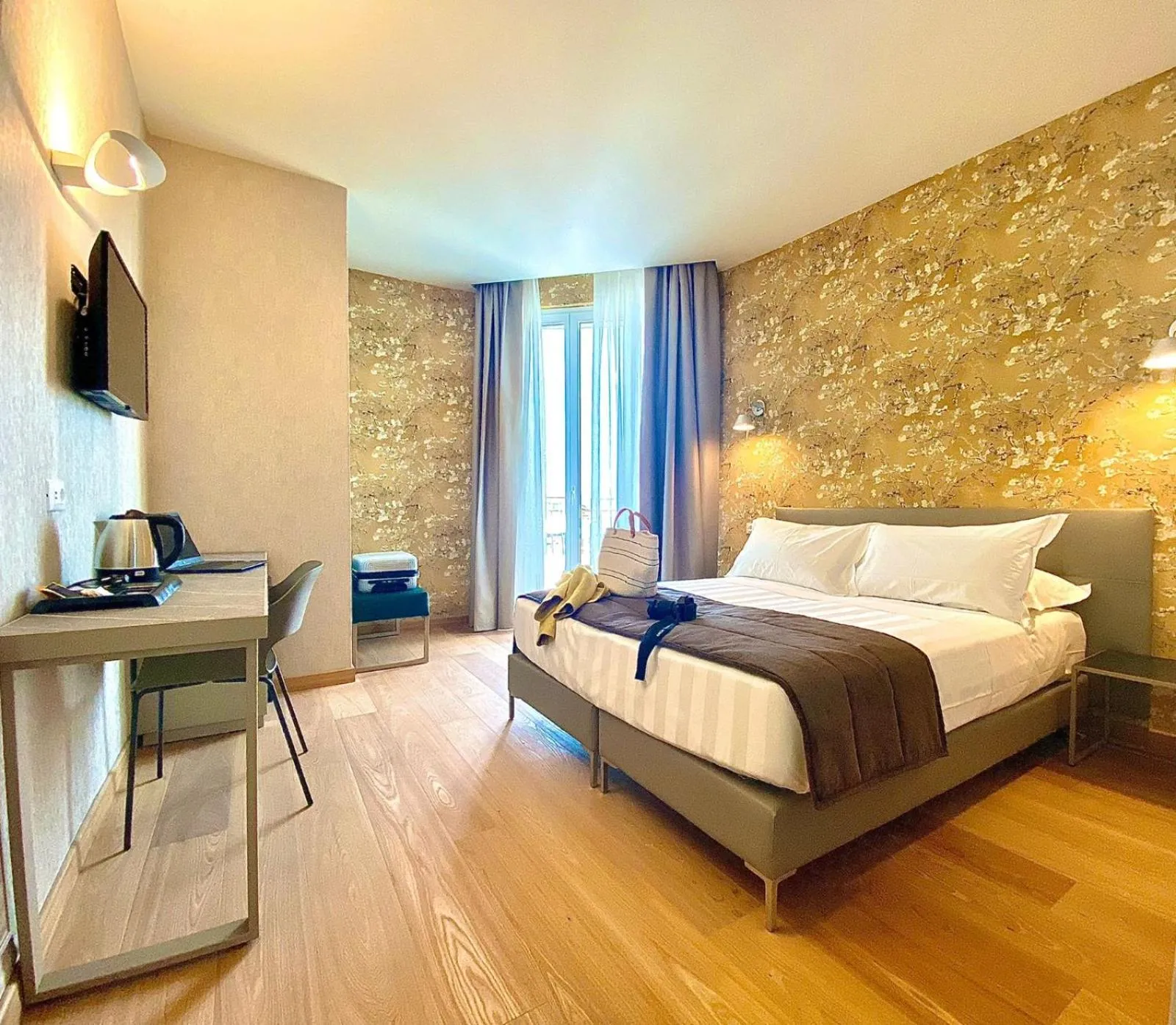 Bed in Hotel Medusa
