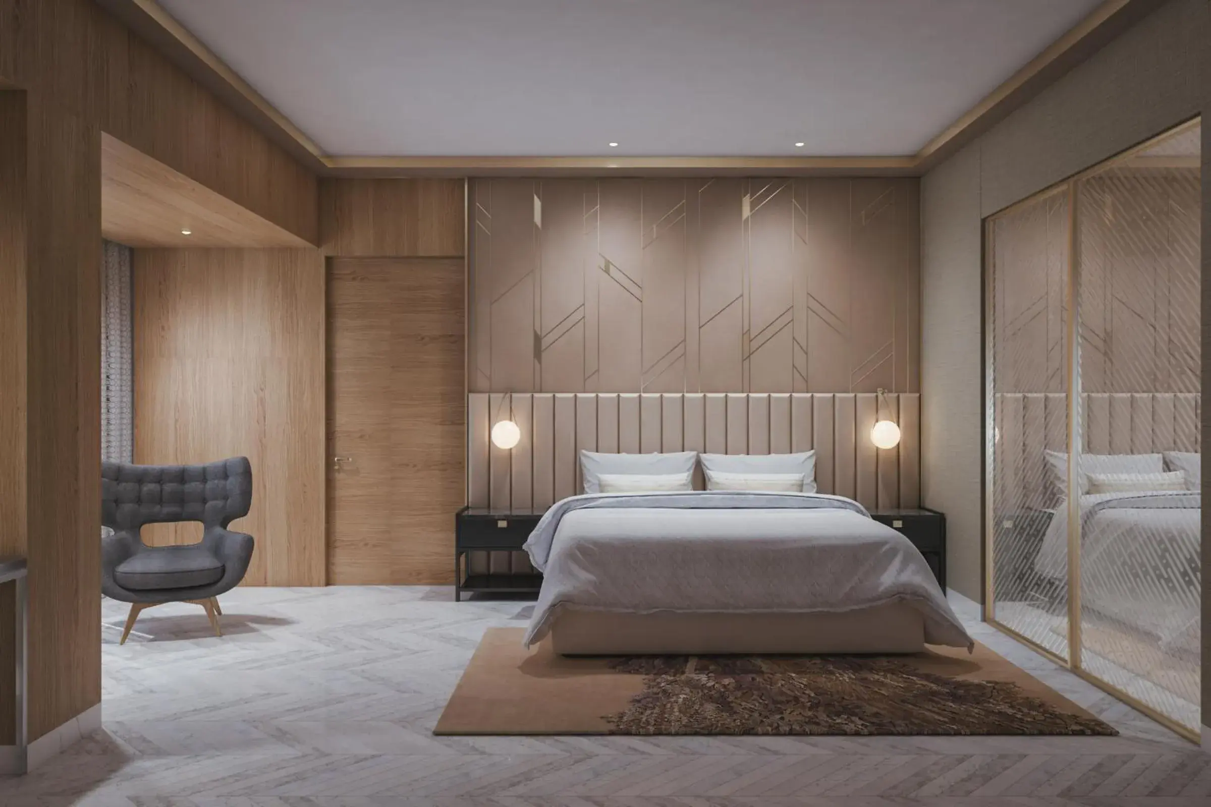 Bedroom, Bed in Vivanta Vijayawada, MG Road Bedroom, Bed in Vivanta Vijayawada, MG Road