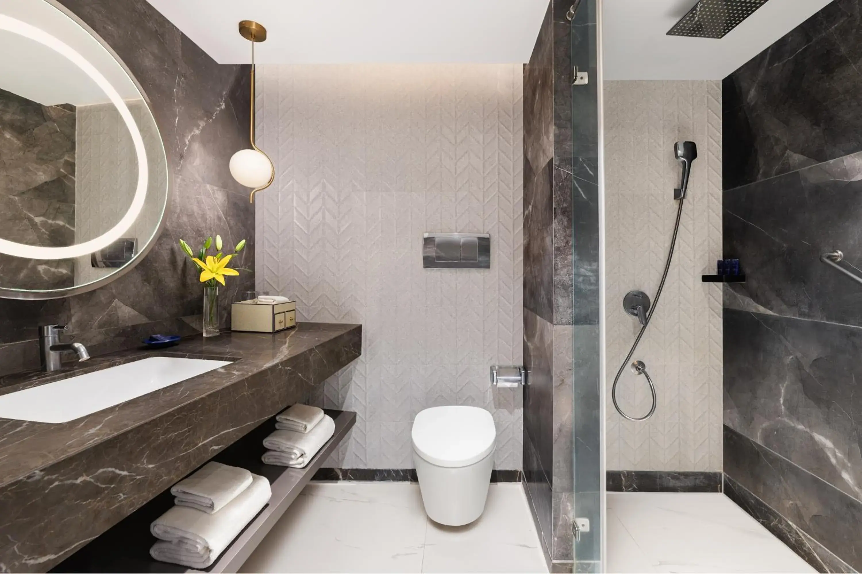 Bathroom in Vivanta Vijayawada, MG Road Bathroom in Vivanta Vijayawada, MG Road