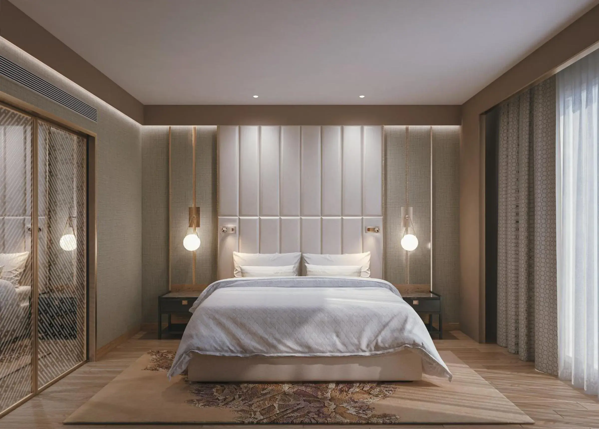 Bedroom, Bed in Vivanta Vijayawada, MG Road Bedroom, Bed in Vivanta Vijayawada, MG Road