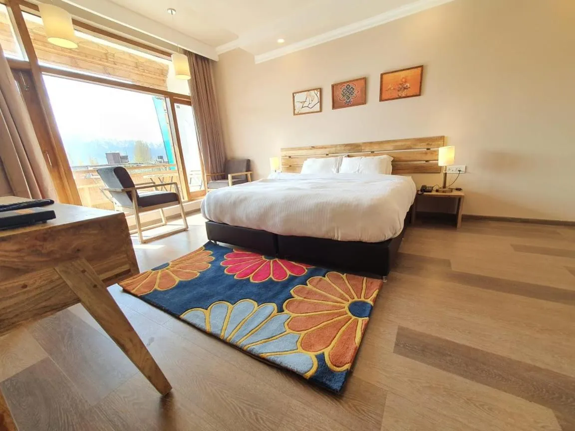 Bed in Hotel Amanthi Ladakh