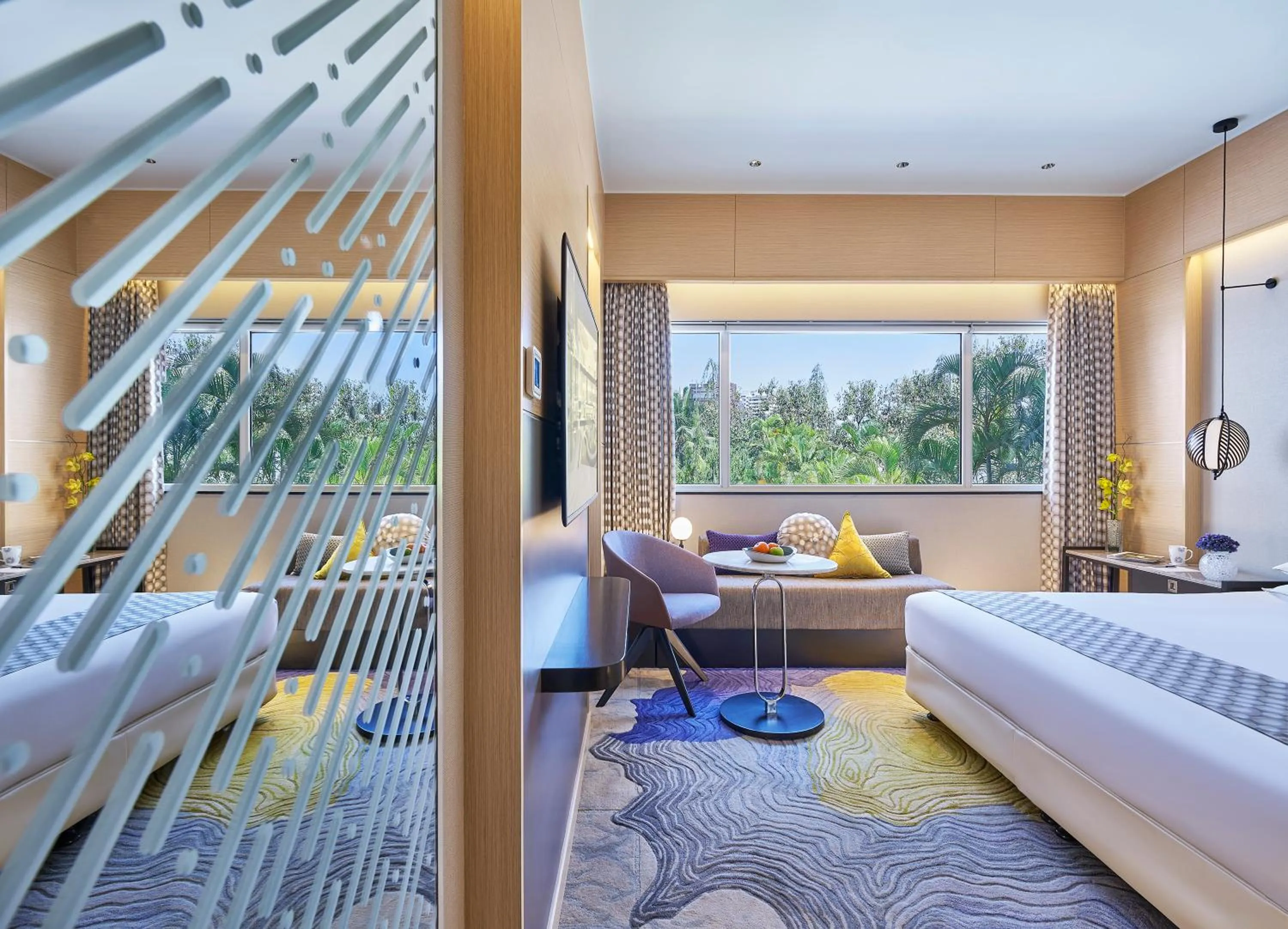 Seating area, Bed in Vivanta Bengaluru Residency Road