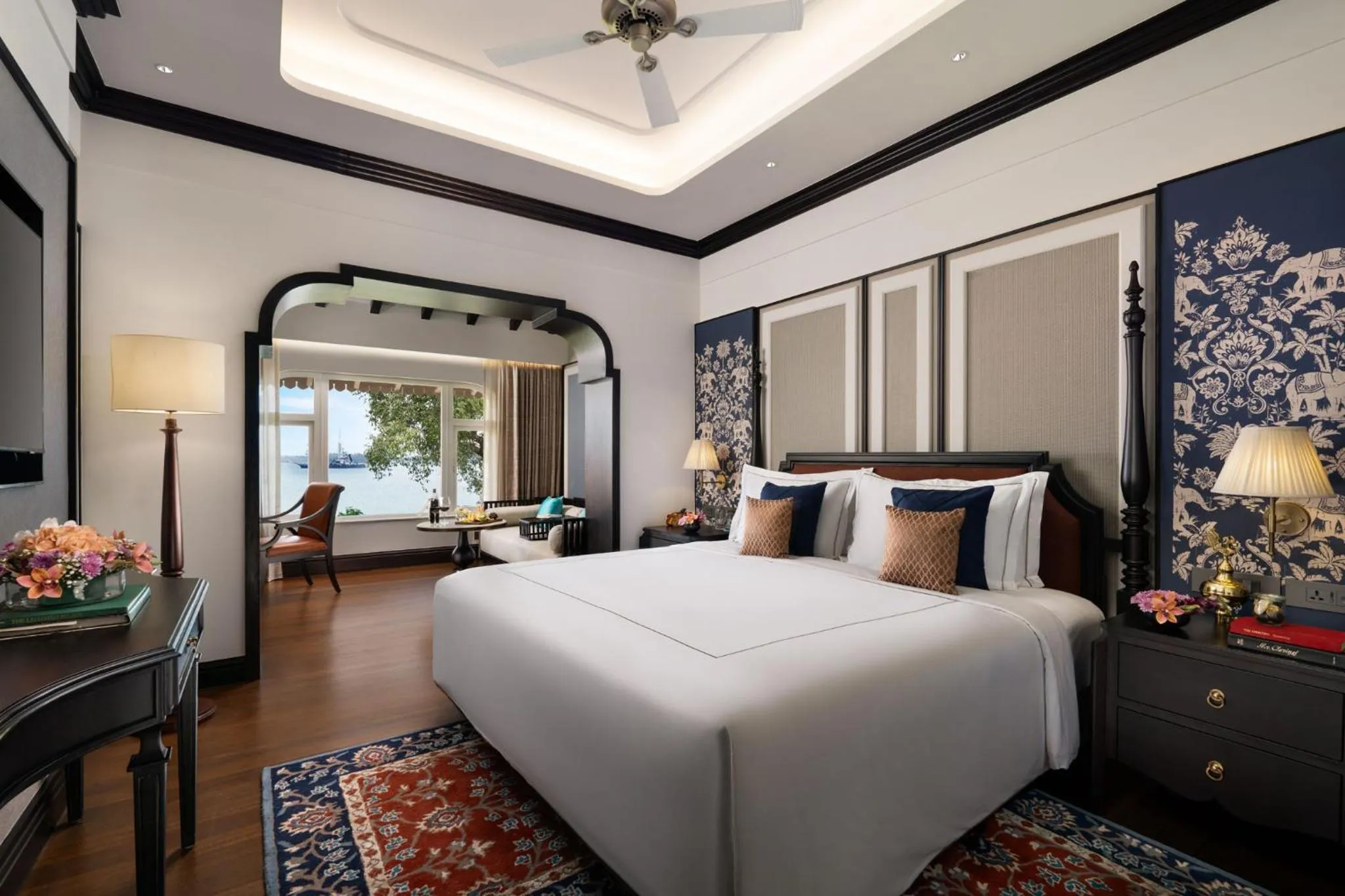 Bed in Taj Malabar Resort & Spa, Cochin.