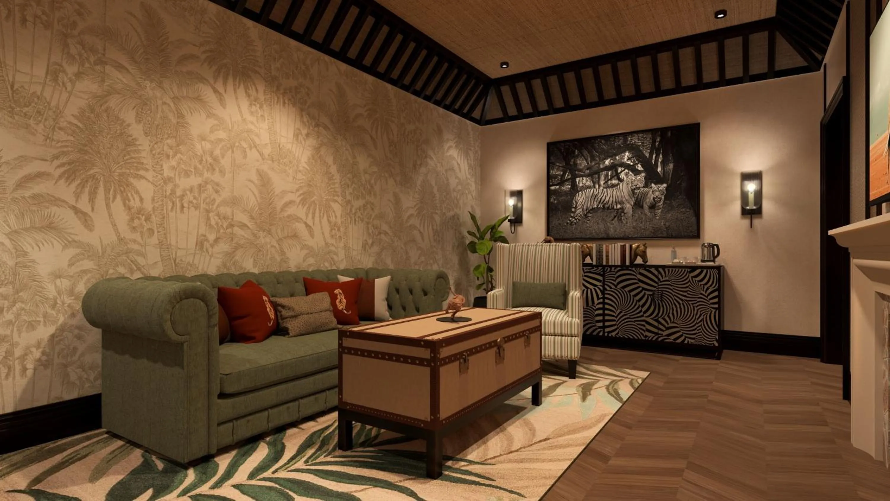 Living room in Sawai Madhopur Lodge - IHCL SeleQtions