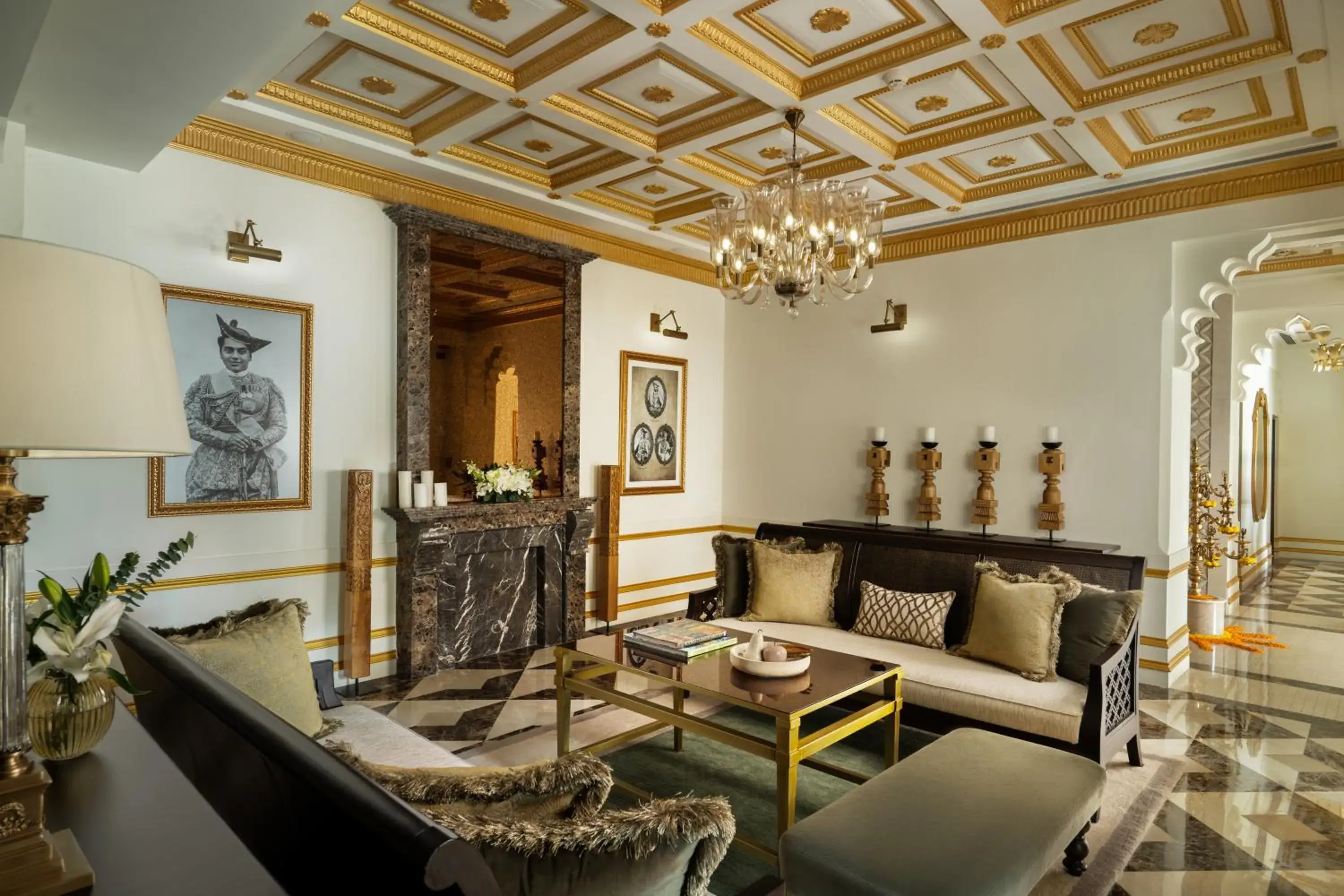 Lobby or reception in Taj Usha Kiran Palace, Gwalior Lobby or reception in Taj Usha Kiran Palace, Gwalior