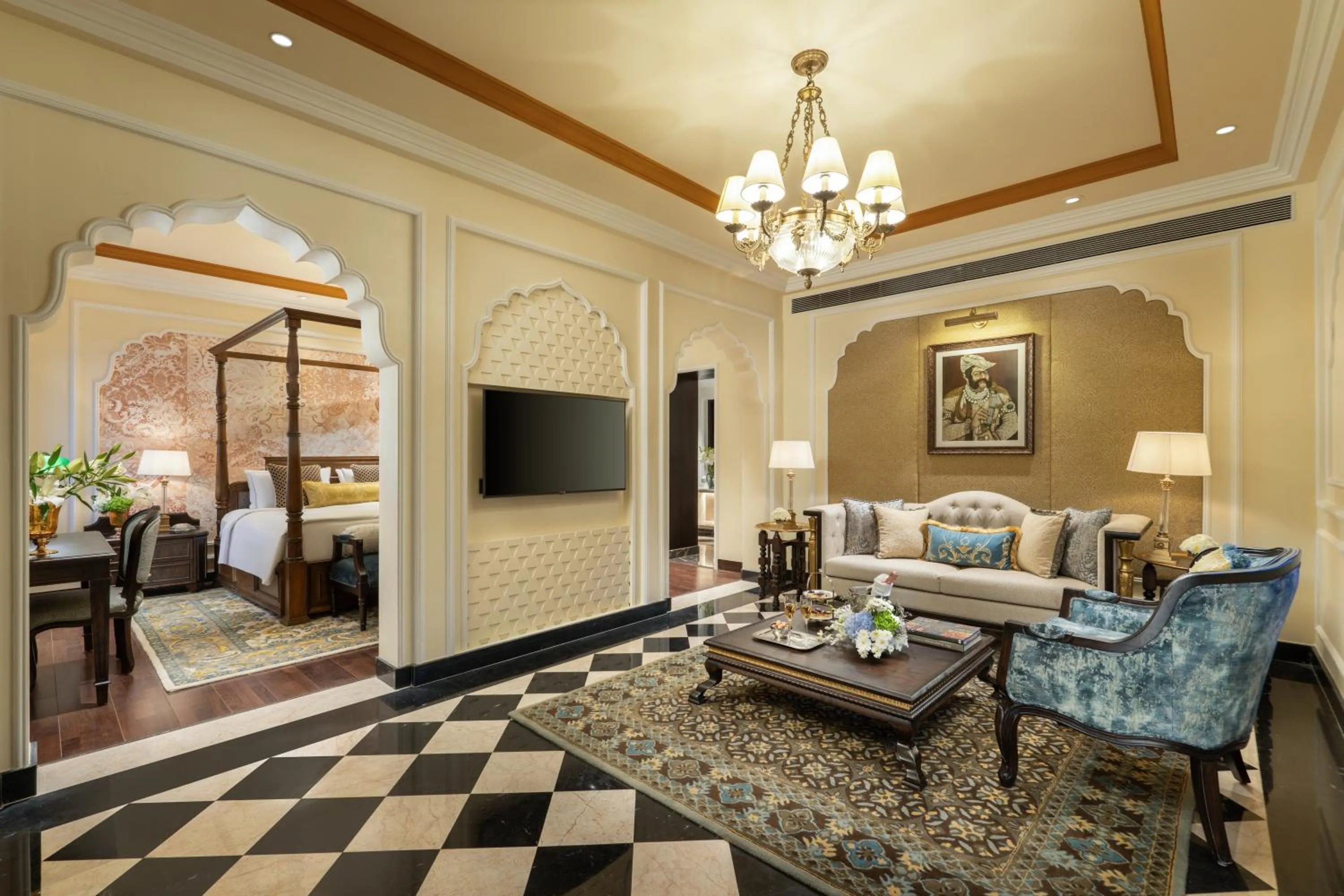 Living room in Taj Usha Kiran Palace, Gwalior