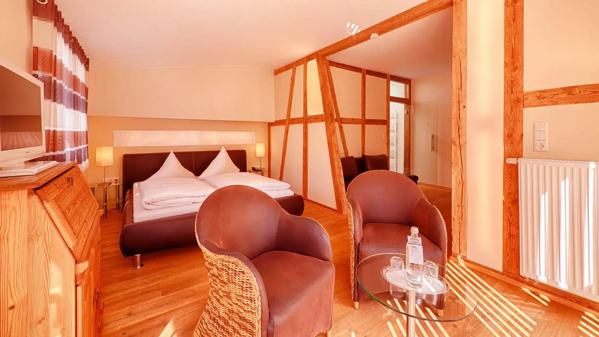 Bed in Hotel Weinberg-Schlößchen Bed in Hotel Weinberg-Schlößchen