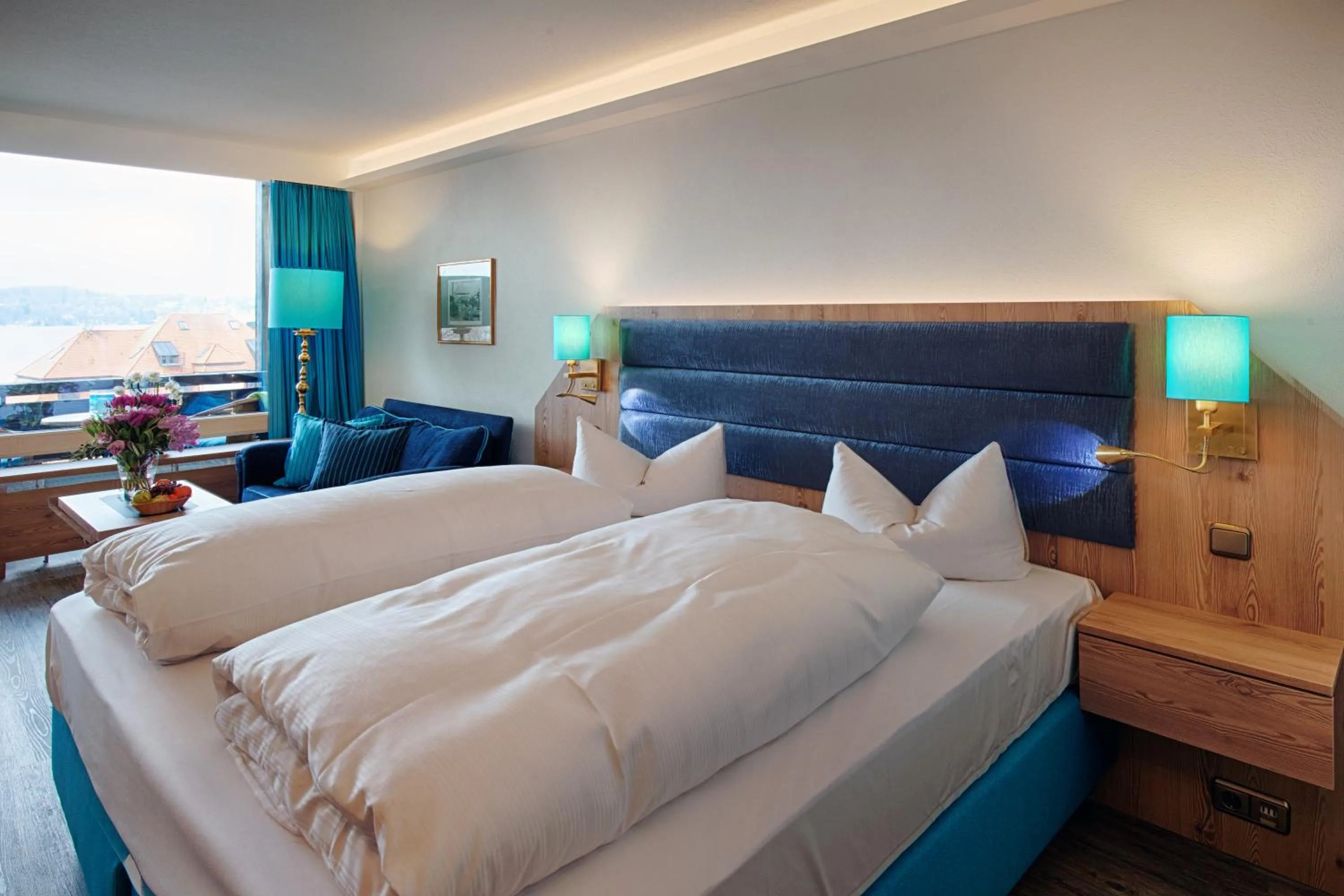 Decorative detail, Bed in Hotel Schloss Berg