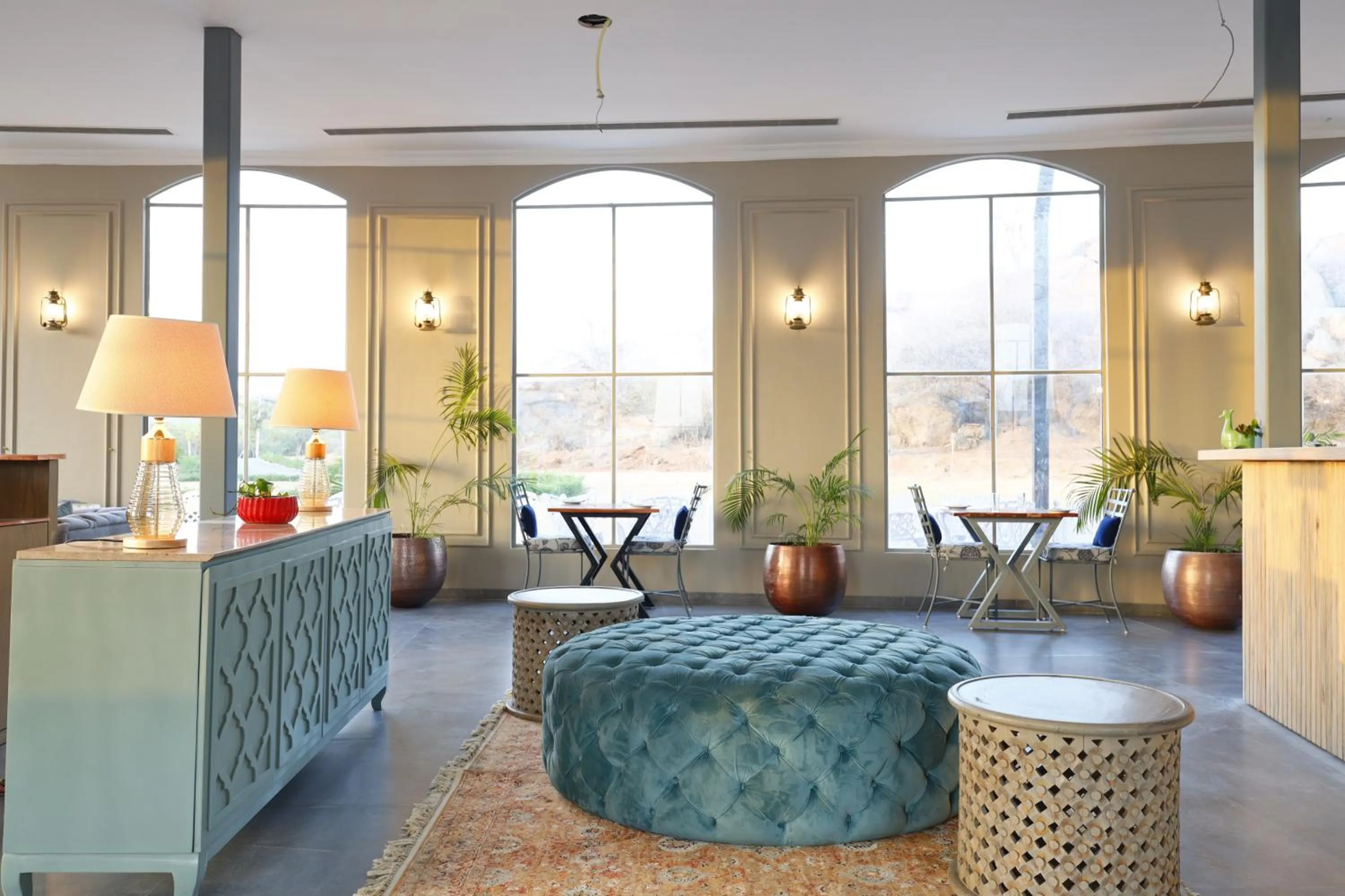 Seating area in WelcomHeritage Cheetahgarh Resort & Spa