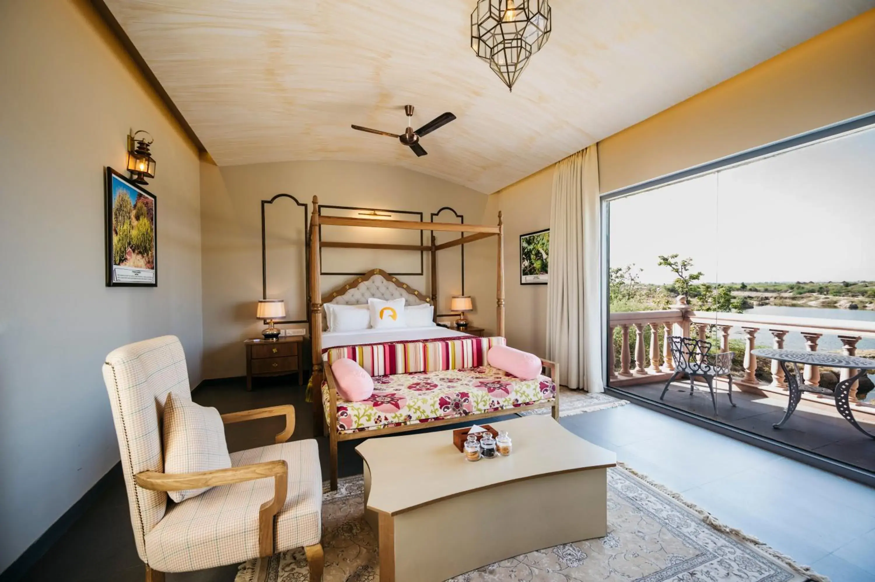 Bed in WelcomHeritage Cheetahgarh Resort & Spa Bed in WelcomHeritage Cheetahgarh Resort & Spa