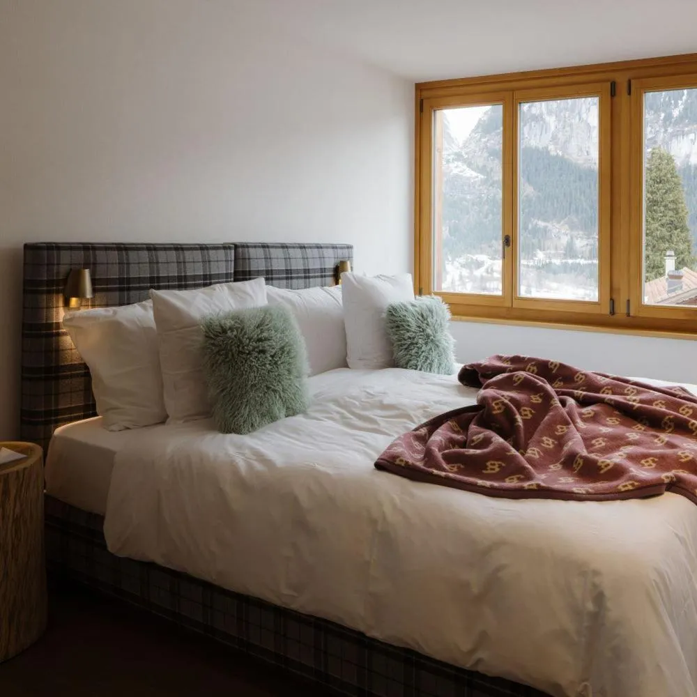 Bed in Bergwelt Grindelwald Residence