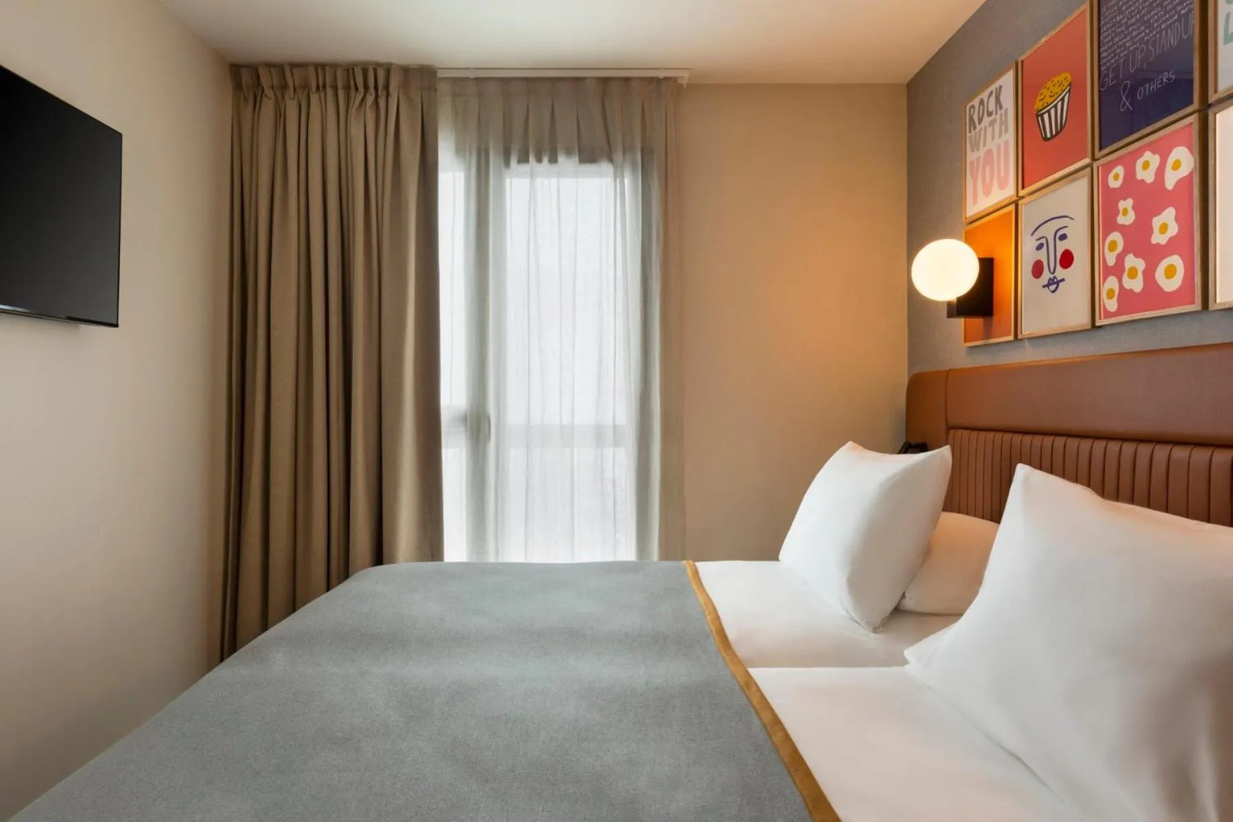 Bed in RockyPop Flaine Hotel & Spa