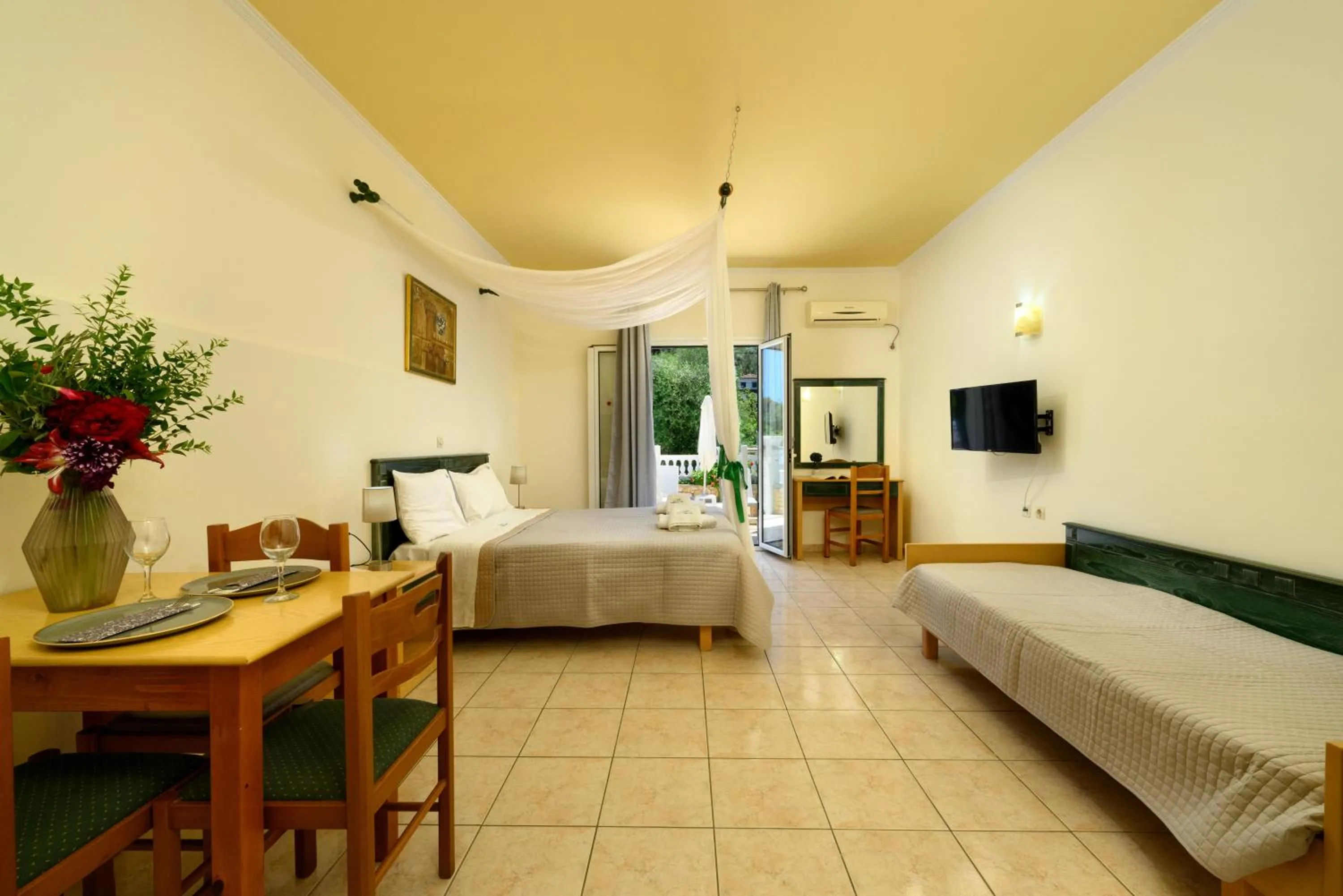 Bed in Kerkyra Island Hotel