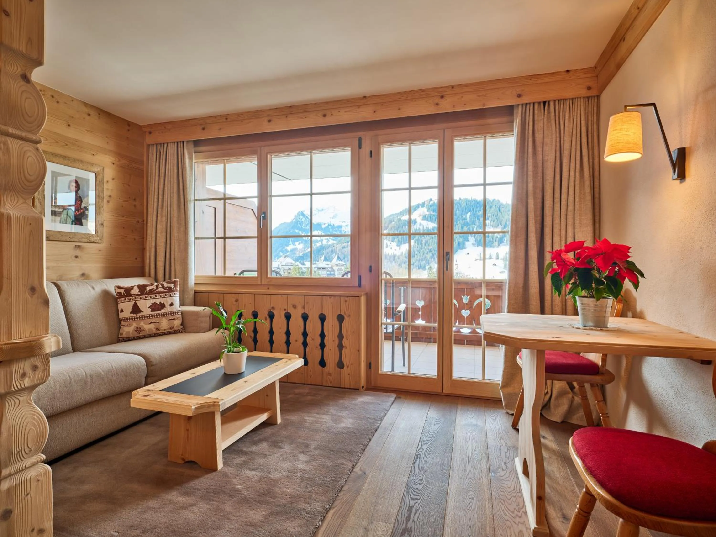 Deluxe Double Room with Balcony and Mountain View in Hotel Le Grand Chalet Gstaad