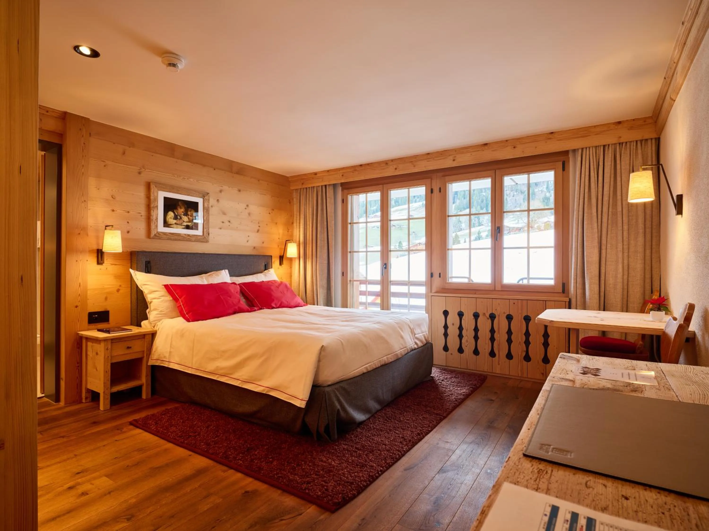 Bedroom, Bed in Hotel Le Grand Chalet Gstaad