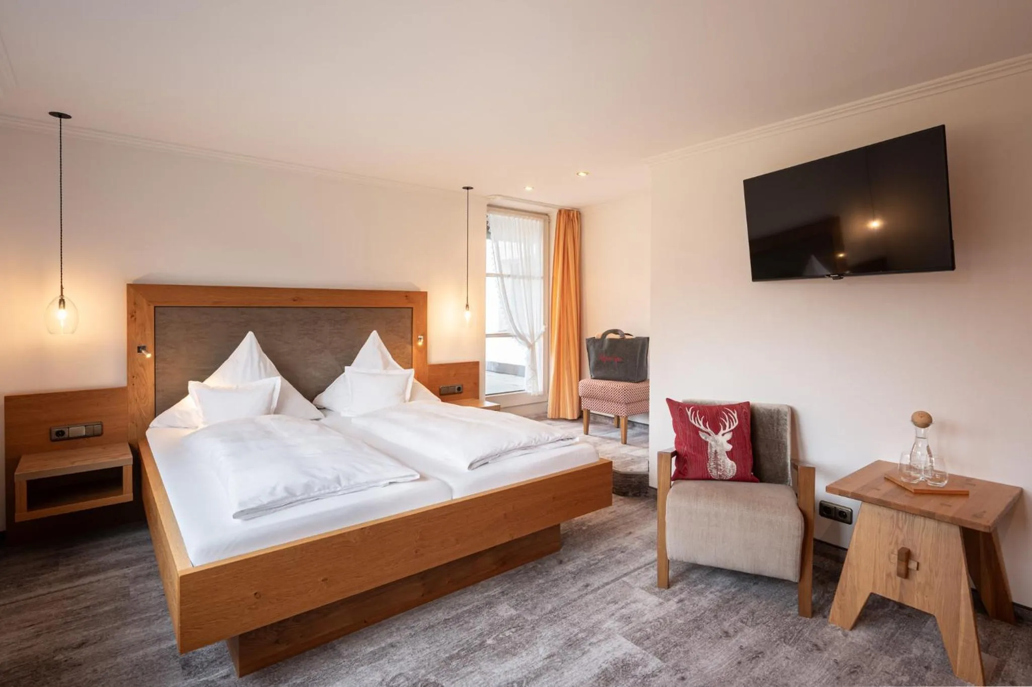 Bed in Wohlfühlhotel Berwanger Hof