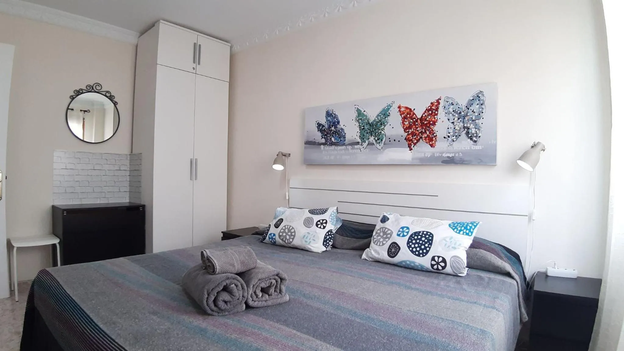 Bedroom, Bed in Charming 3-Bedroom Apartment in Corralejo, Lanzarote