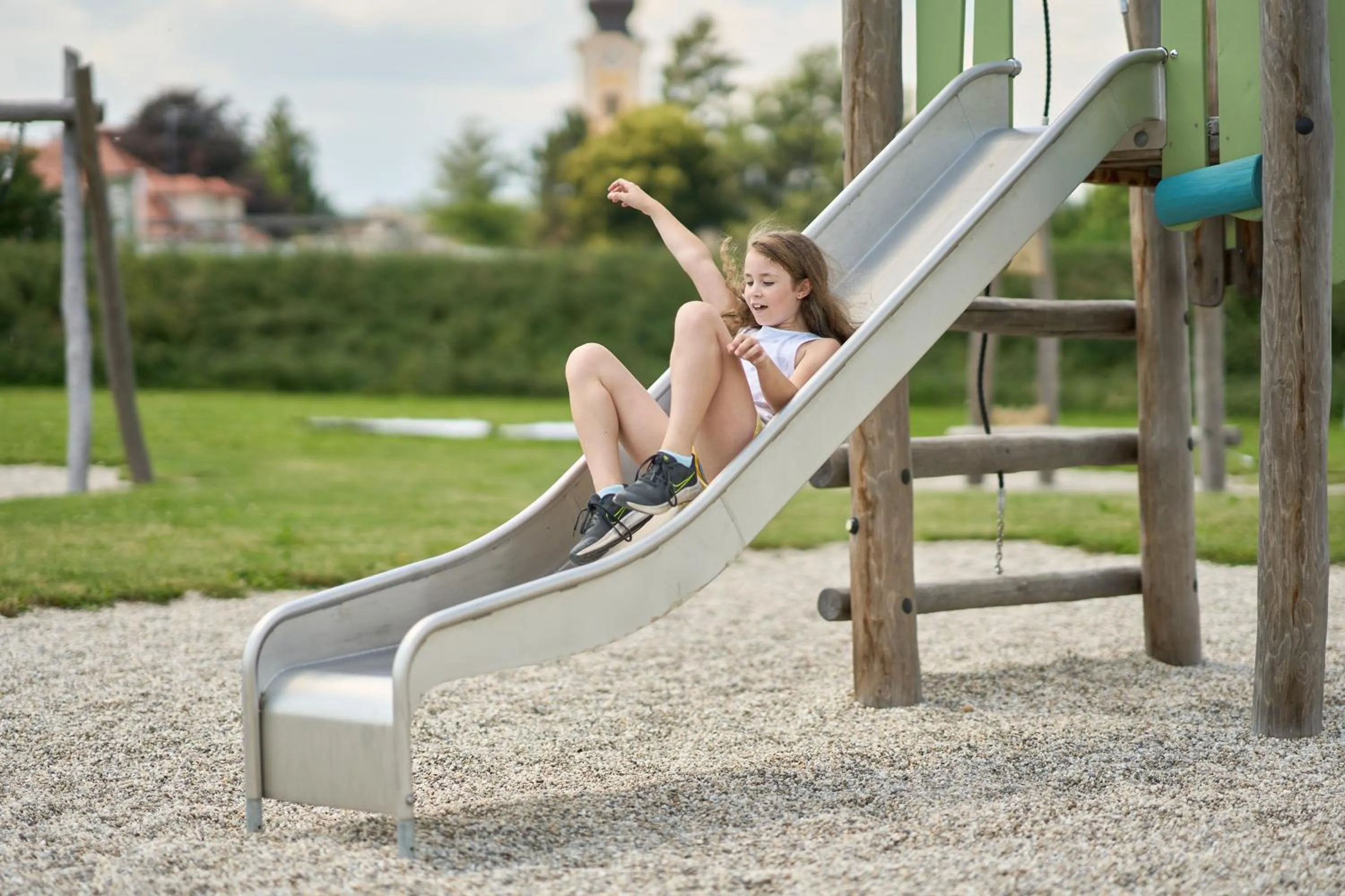 Children play ground in ad vineas Gästehaus Nikolaihof-Hotel Garni