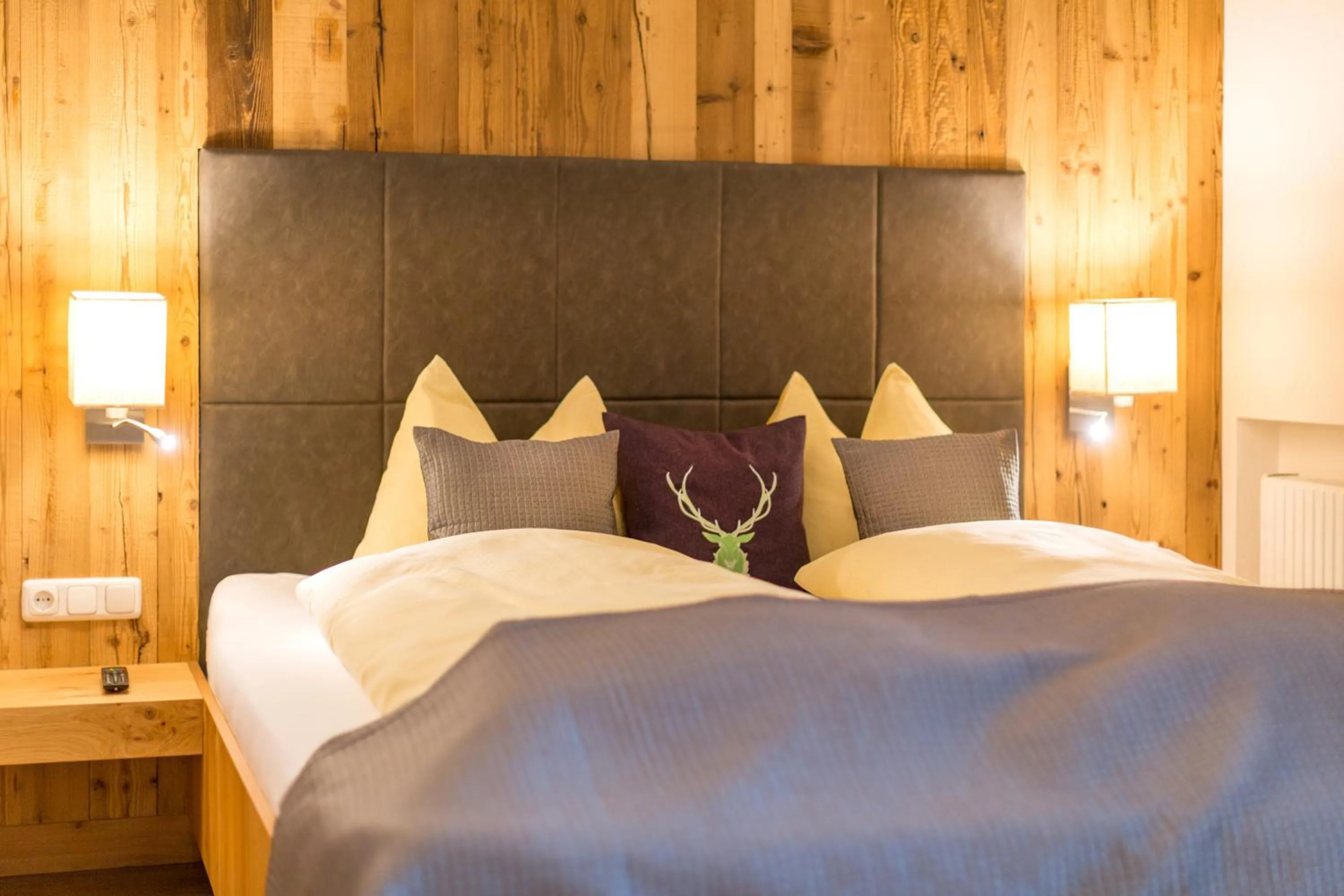 Bed in Das Grünholz Aparthotel