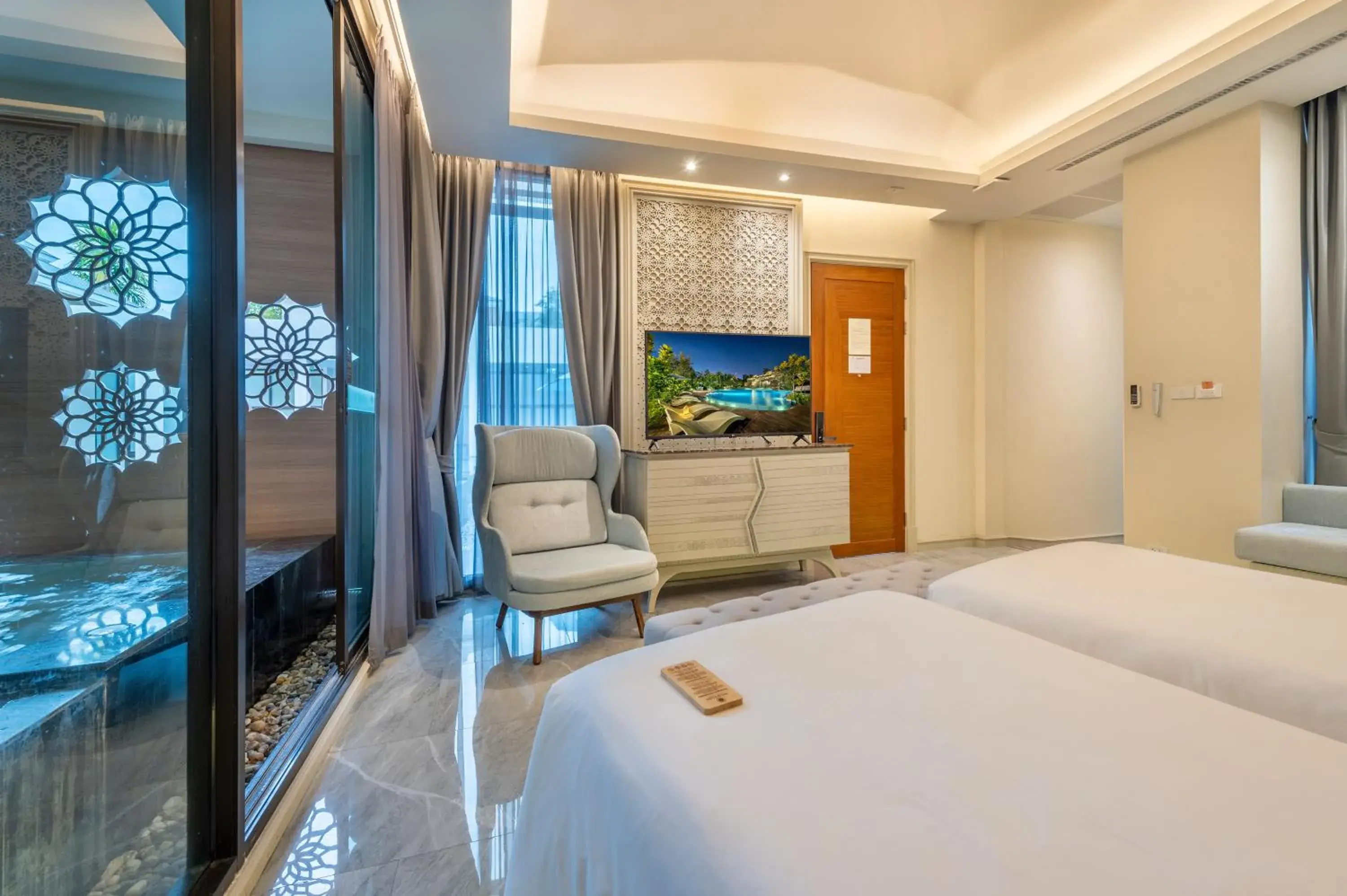 Bedroom, Bed in Phukalini Luxury Pool Villa & Onsen Bedroom, Bed in Phukalini Luxury Pool Villa & Onsen