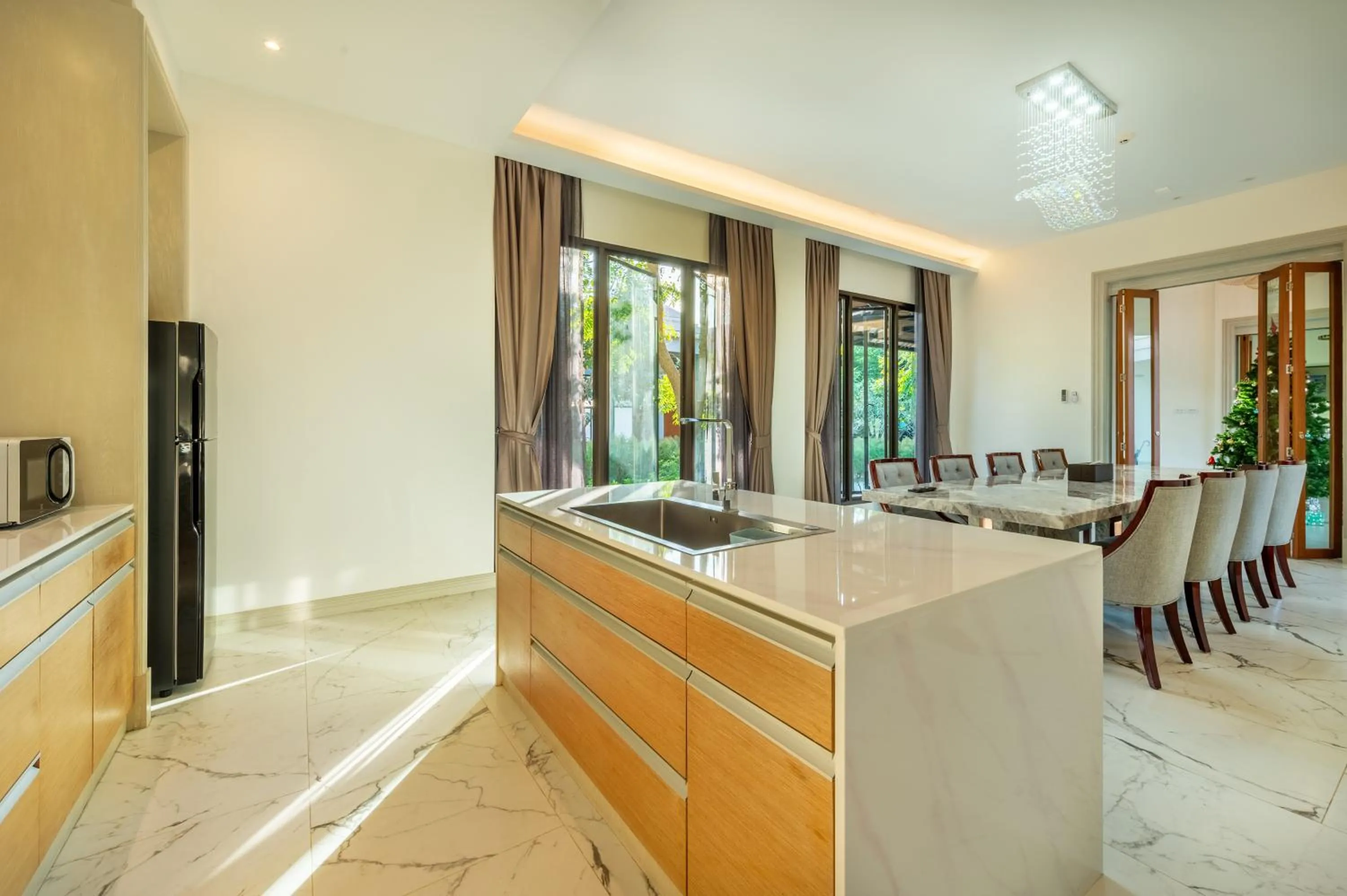 Kitchen or kitchenette in Phukalini Luxury Pool Villa & Onsen