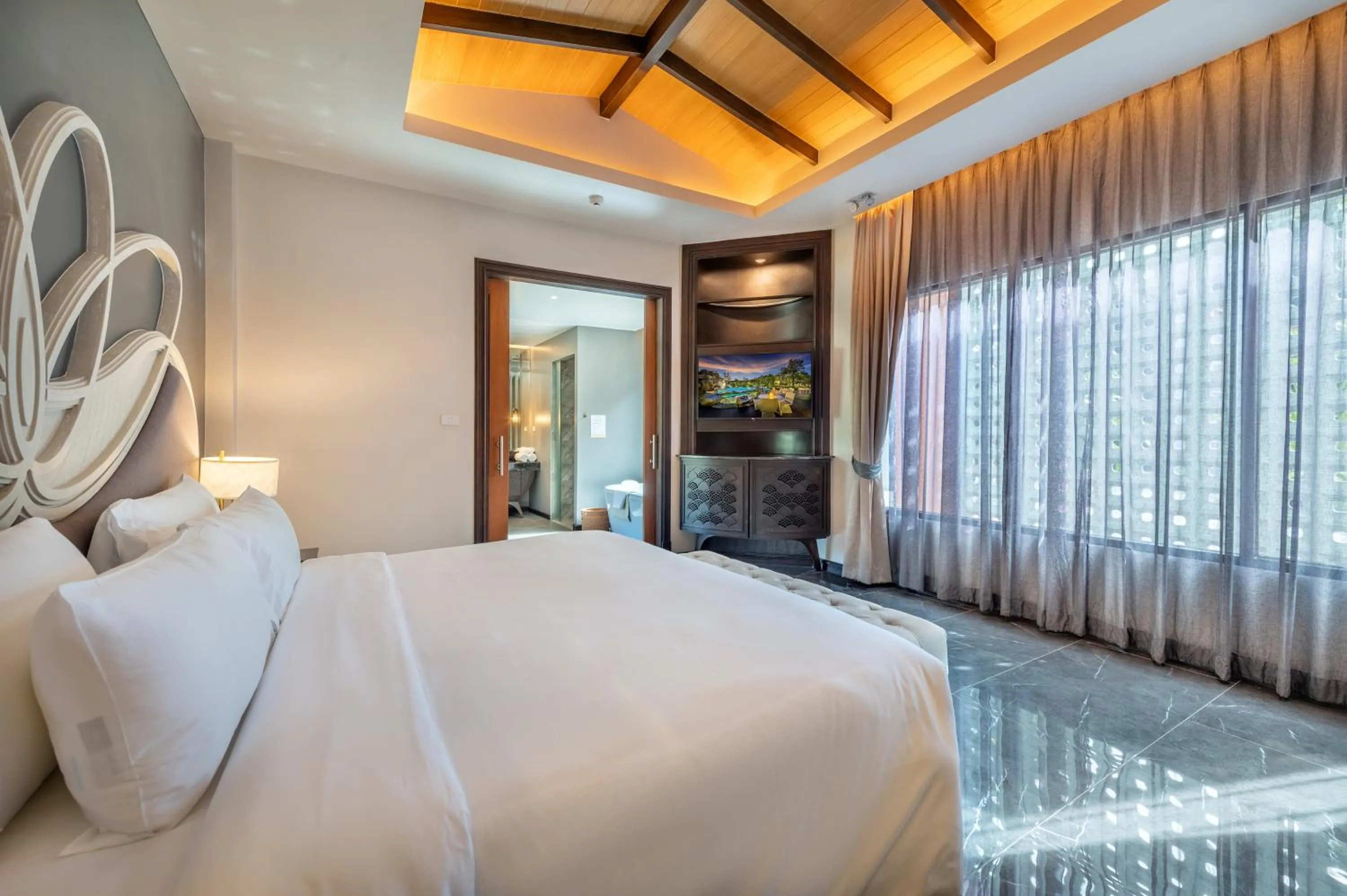 Bedroom, Bed in Phukalini Luxury Pool Villa & Onsen