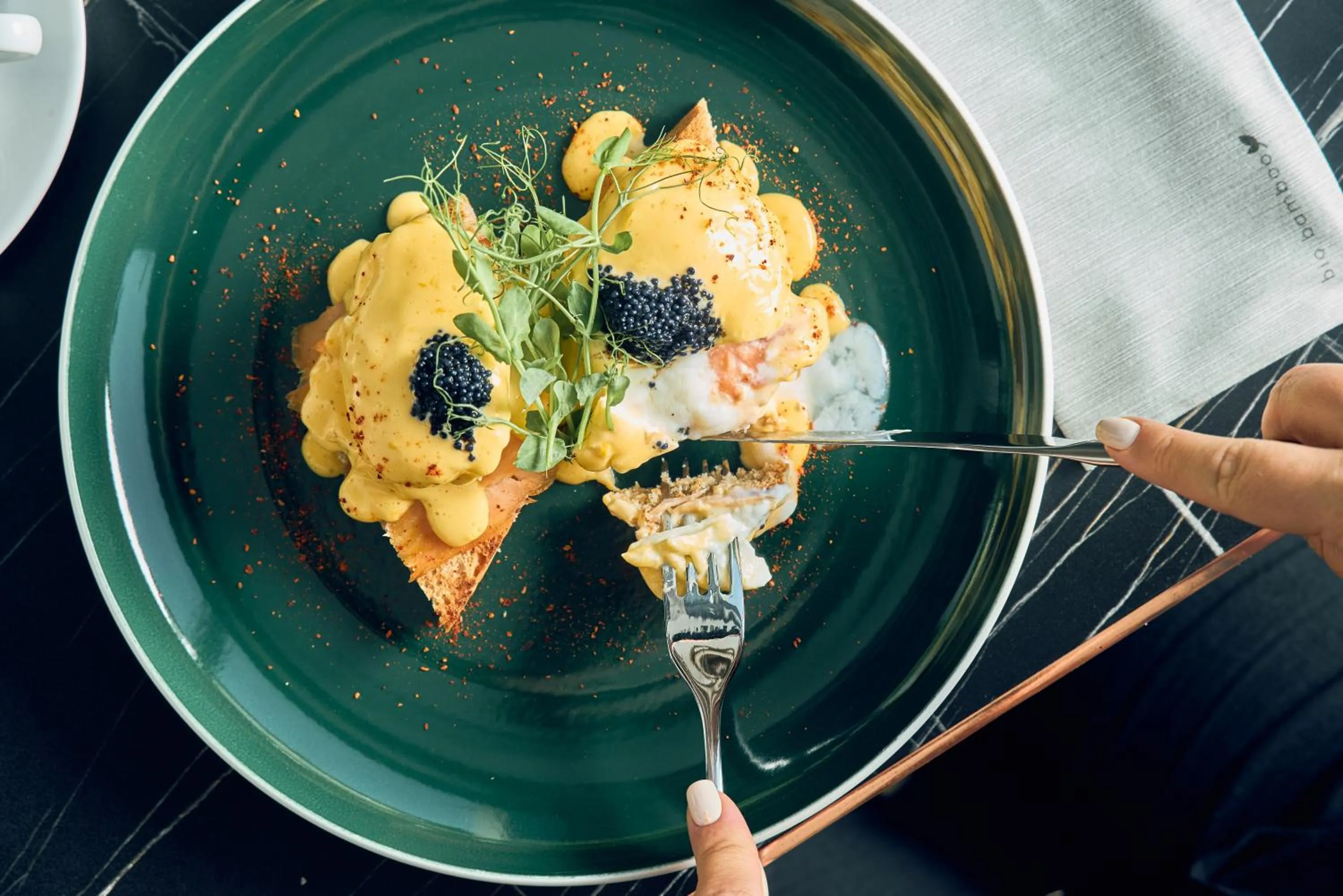 American breakfast in La Fleur Boutique Hotel