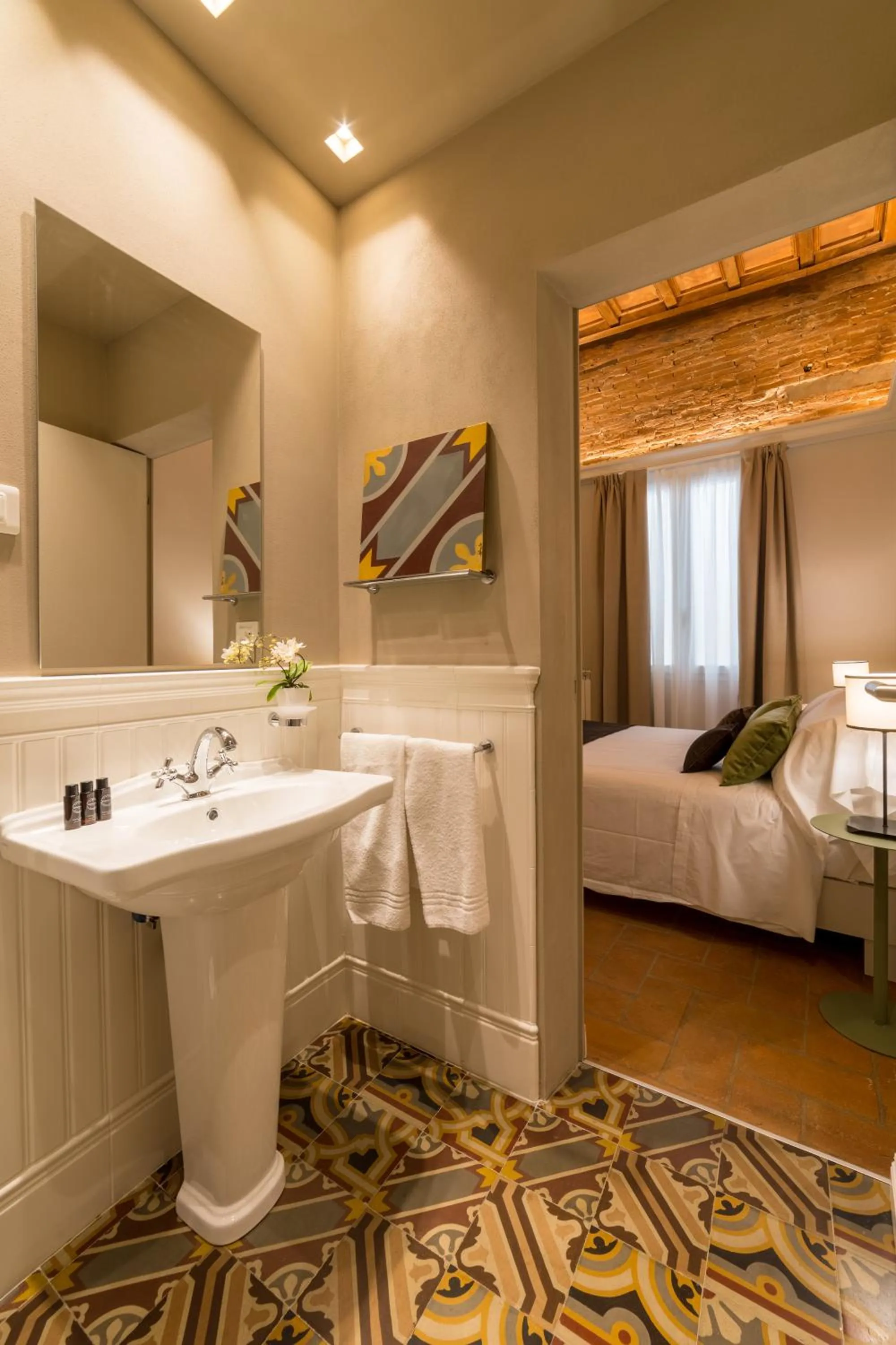 Bathroom, Bed in Atelier delle Grazie