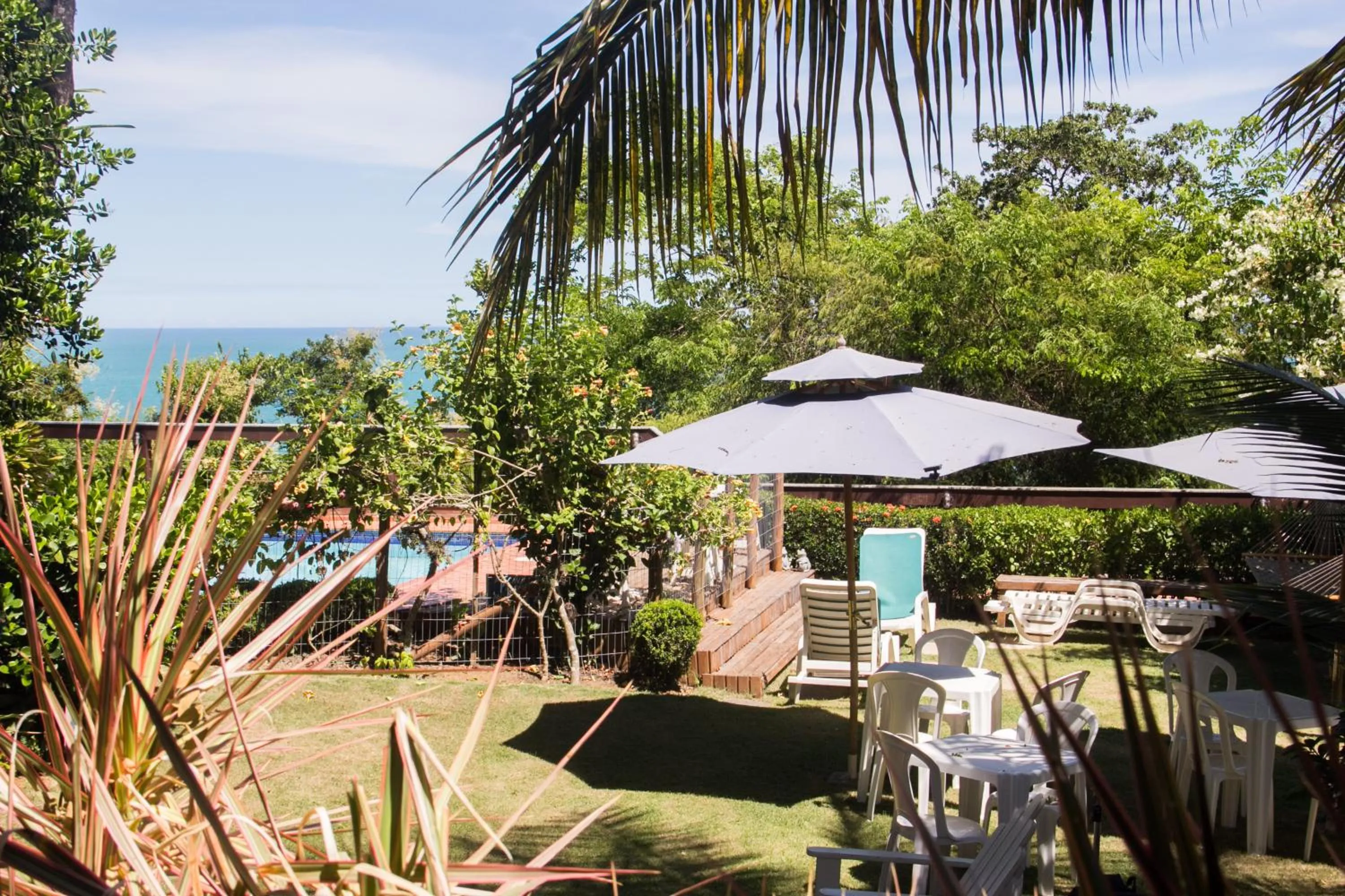 Pool view in Pousada da Mata