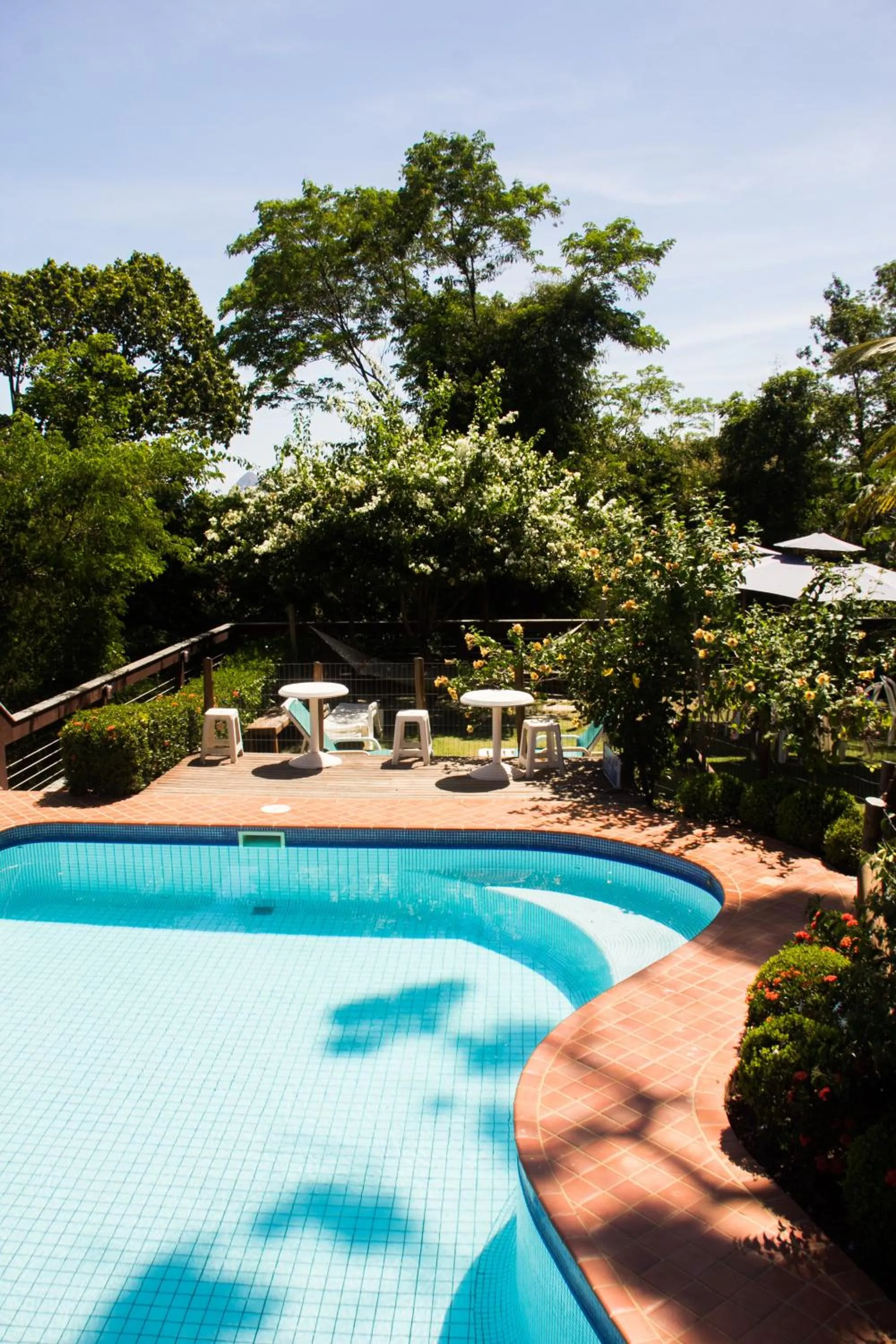 Pool view in Pousada da Mata