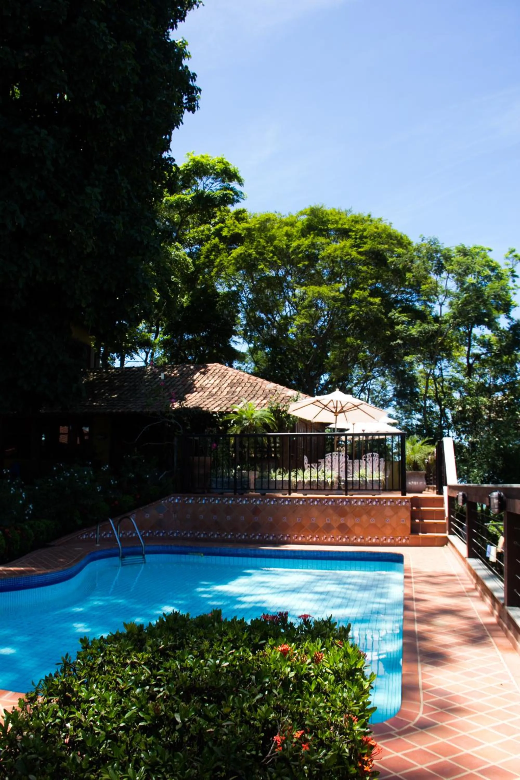 Pool view in Pousada da Mata