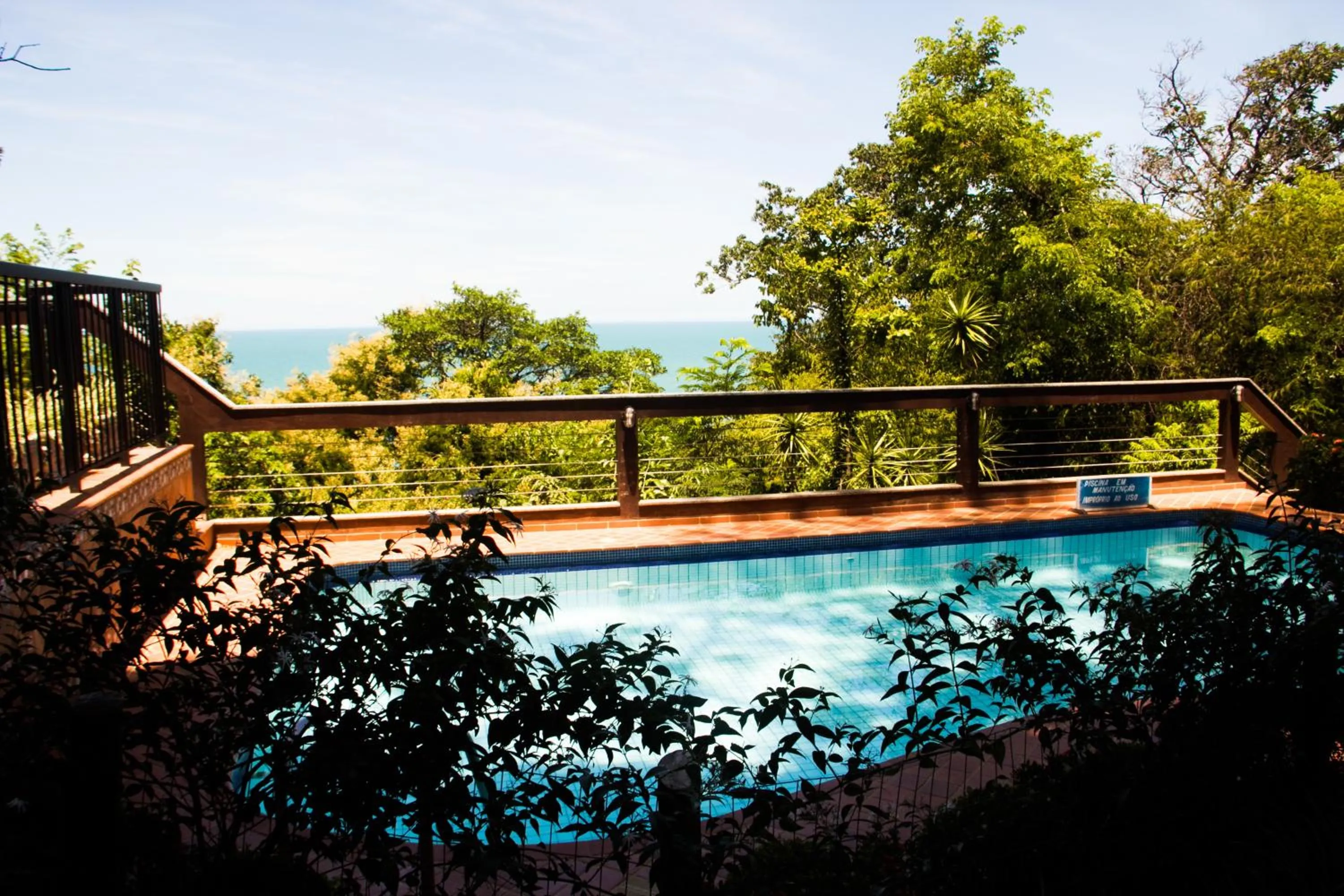 Pool view in Pousada da Mata