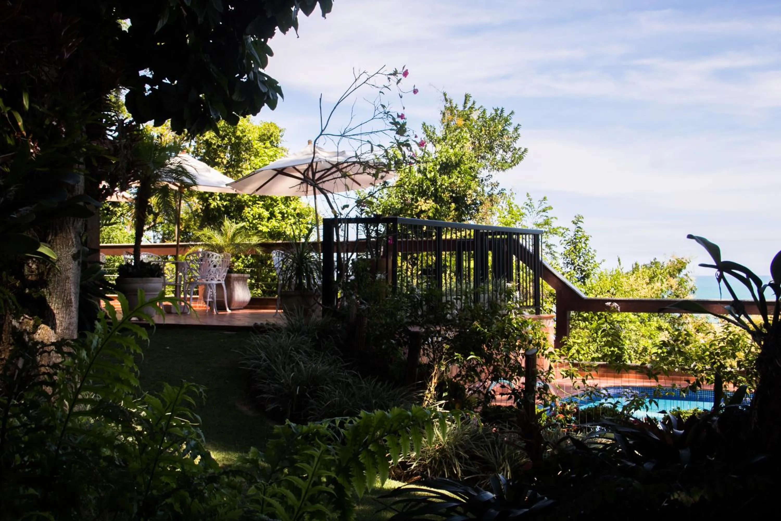 Pool view in Pousada da Mata
