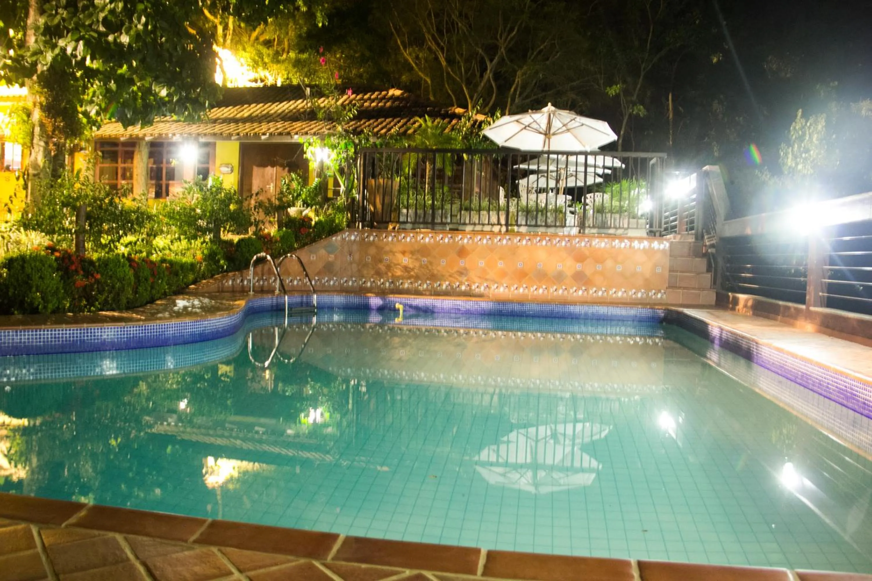 Pool view in Pousada da Mata