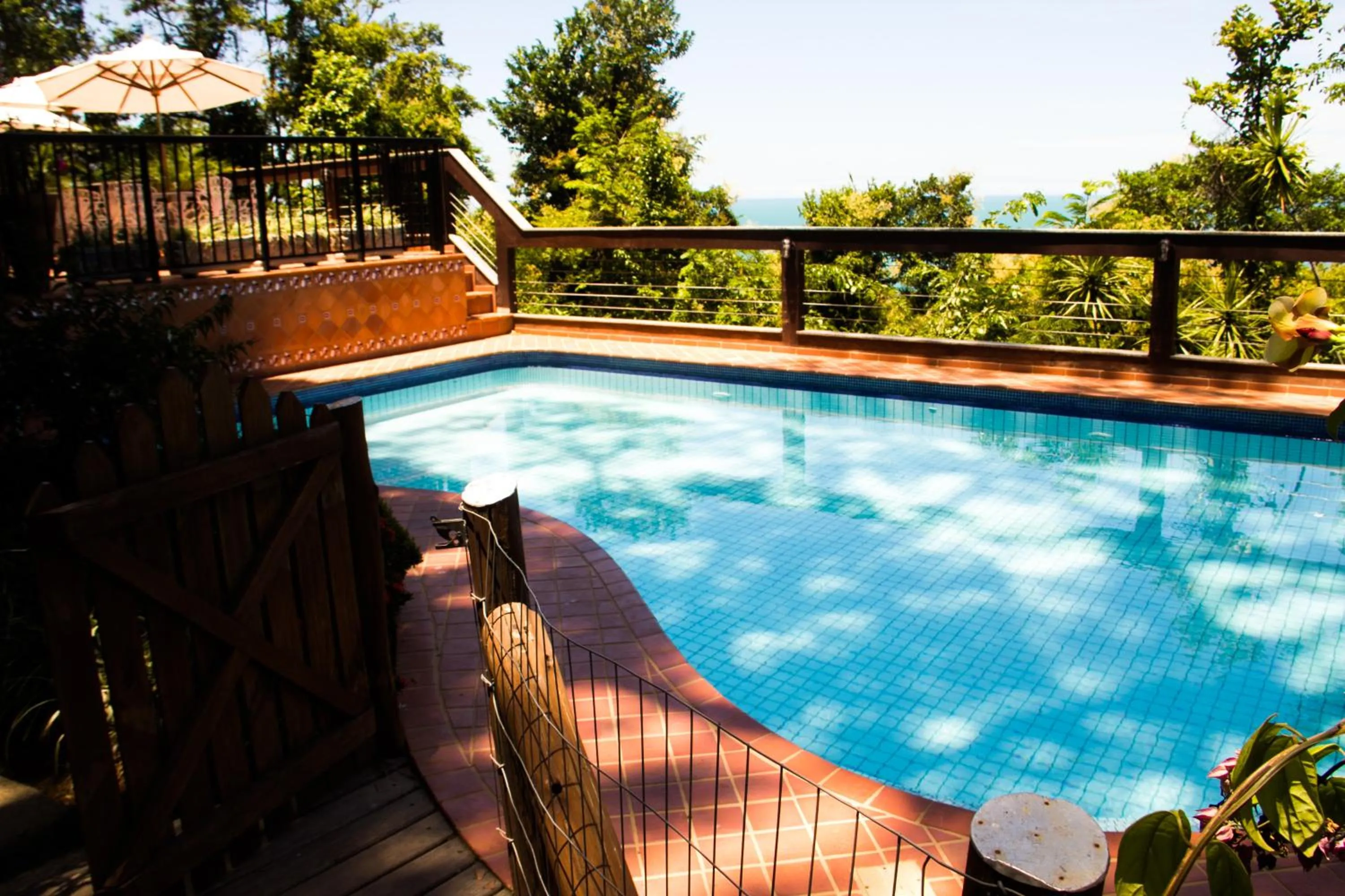 Pool view in Pousada da Mata