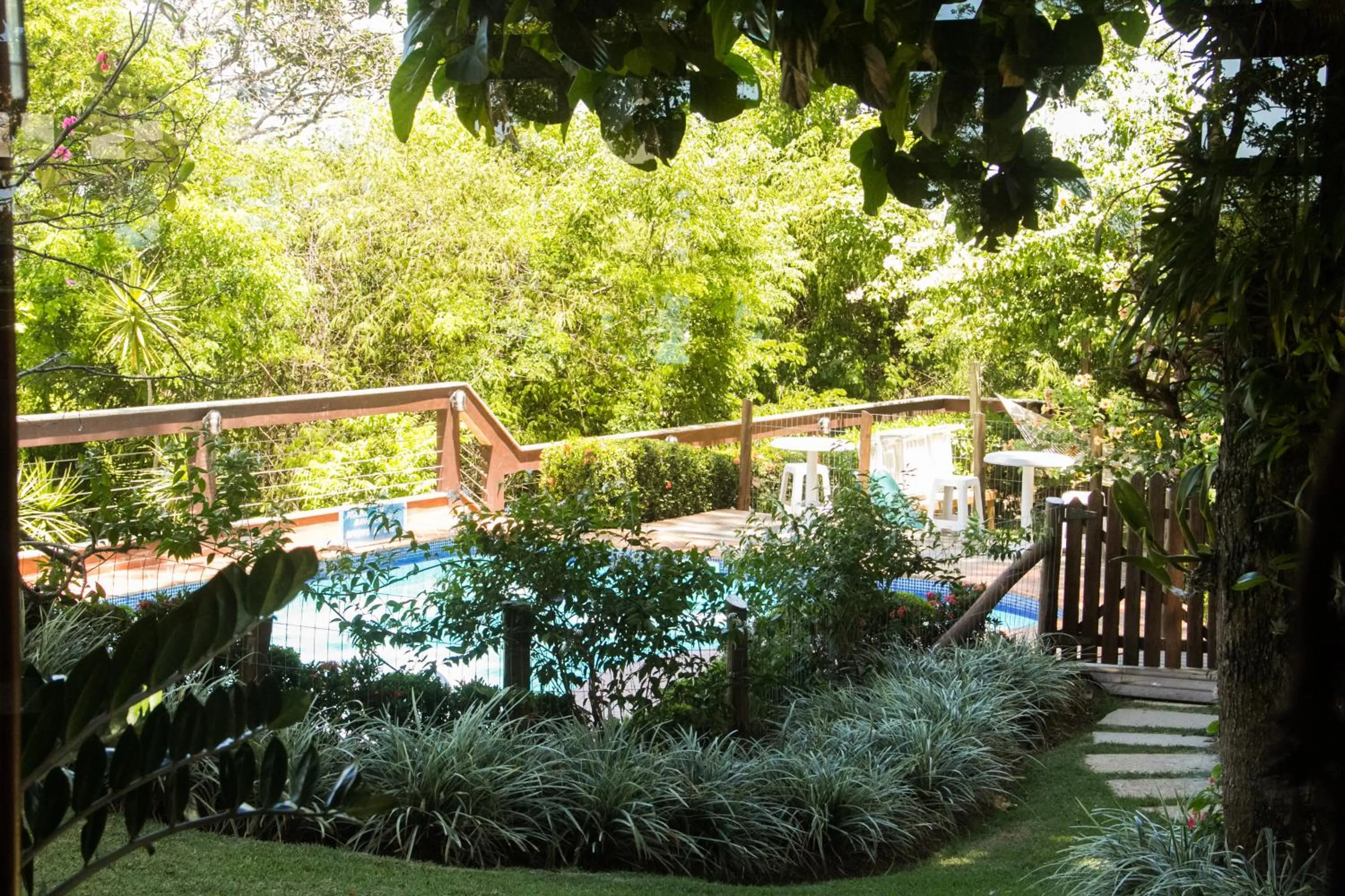 Pool view in Pousada da Mata