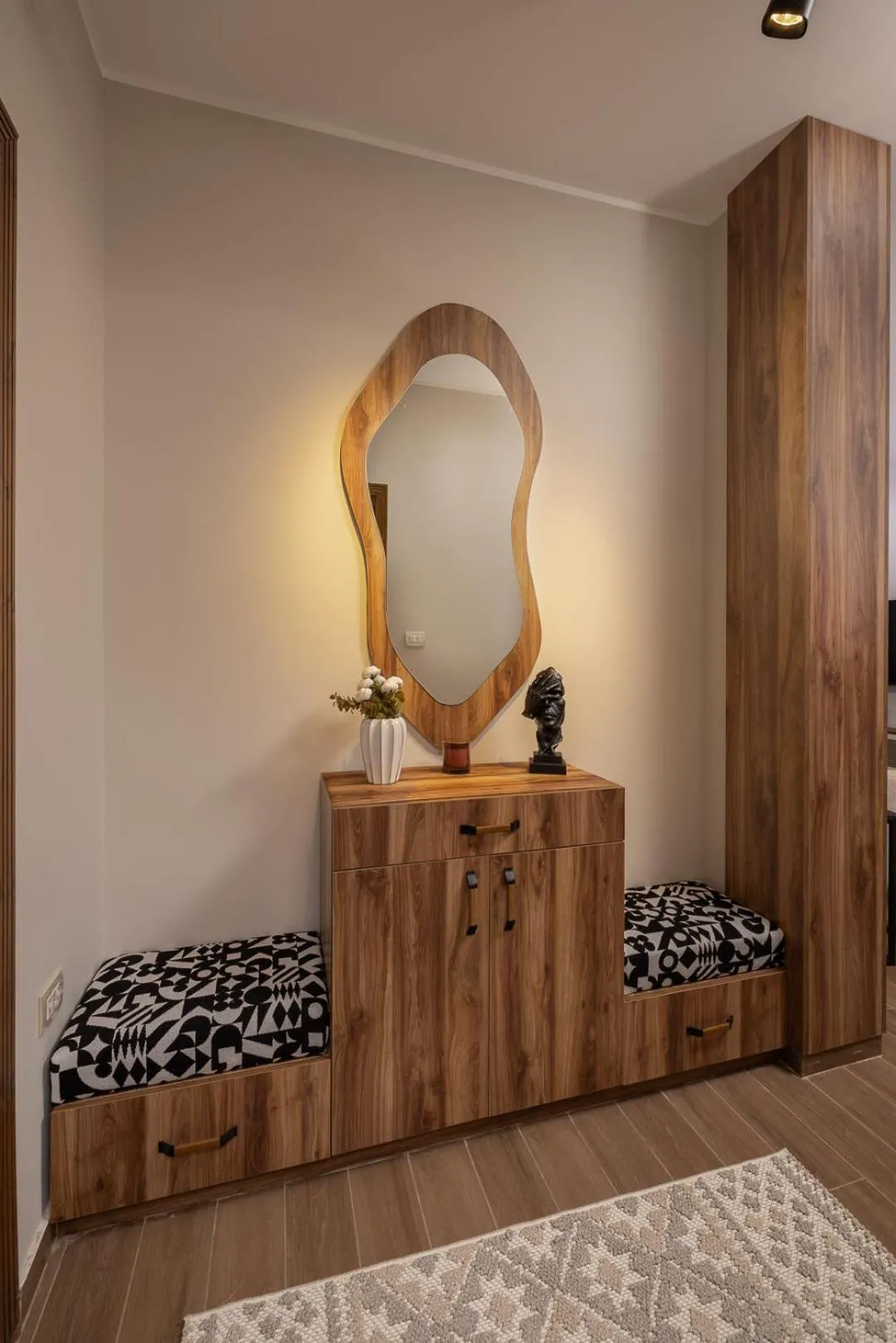 wardrobe, Bed in Marina Resort New Alamein By Seven Seasons