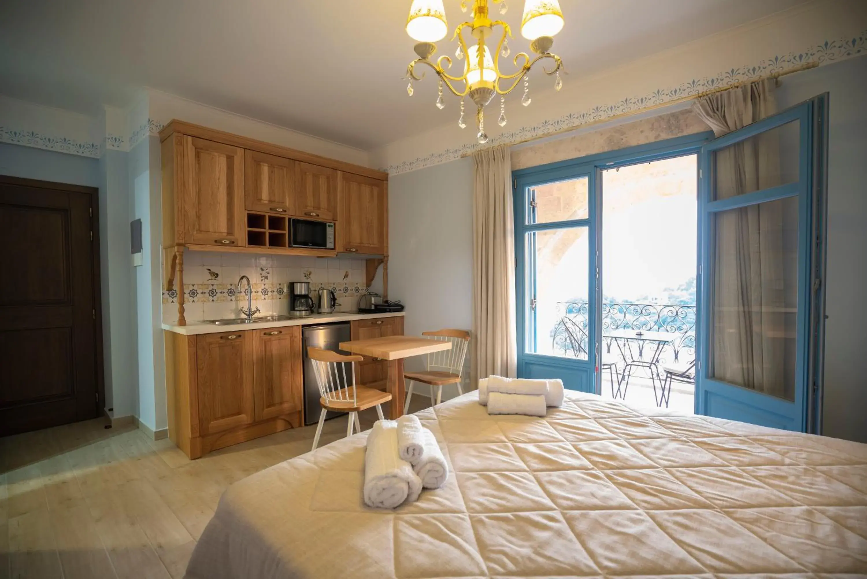 View (from property/room), Bed in Elysium Living Parga View (from property/room), Bed in Elysium Living Parga