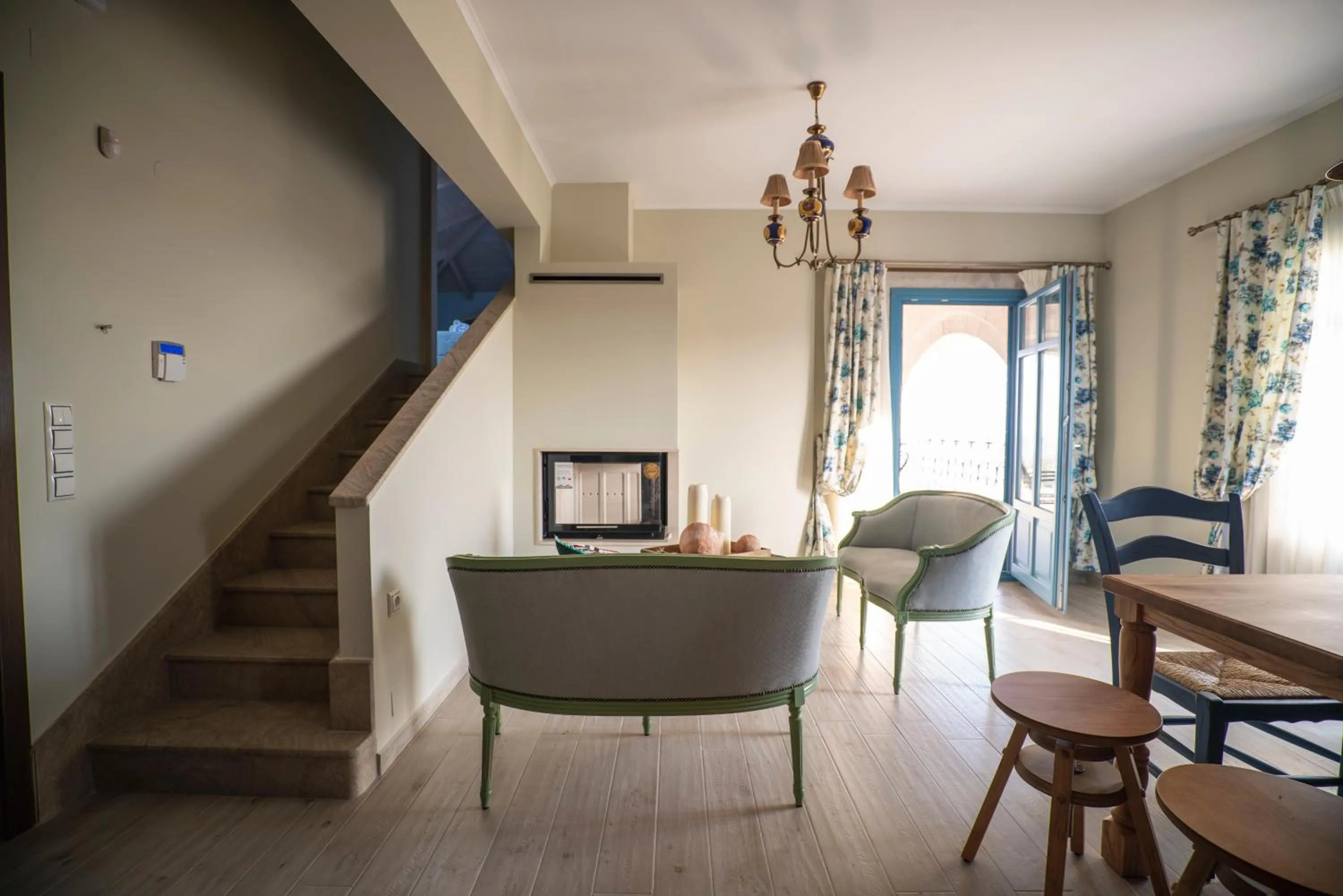 Seating area in Elysium Living Parga