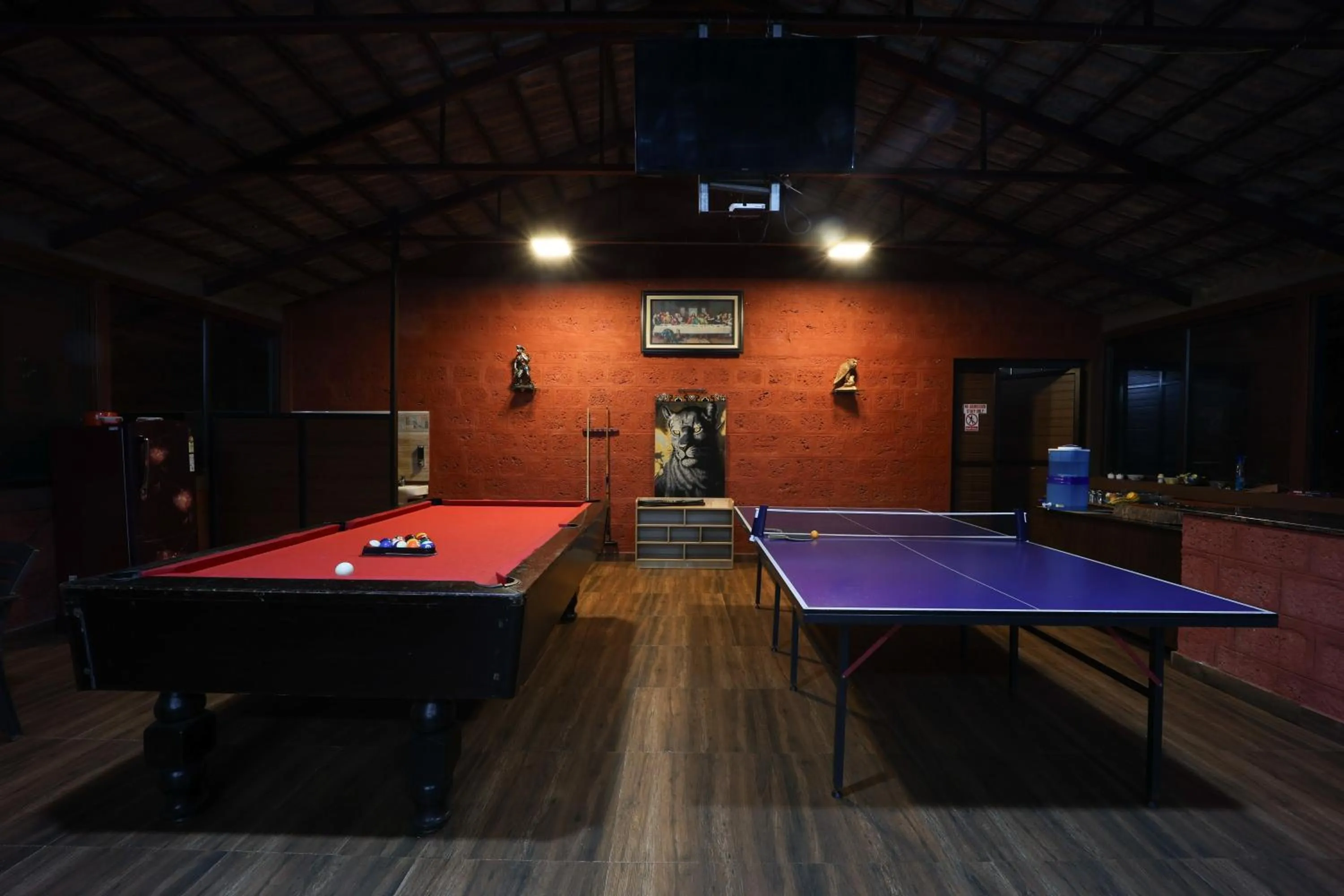 Game Room in Three Hills Resort Coorg