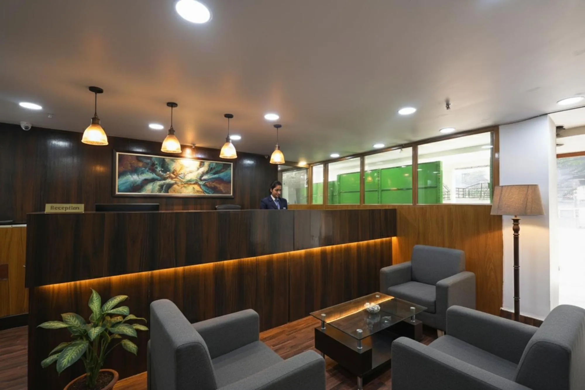 Lobby or reception in FabHotel Mona Continental - Nr Laxmi Nagar IT Hub