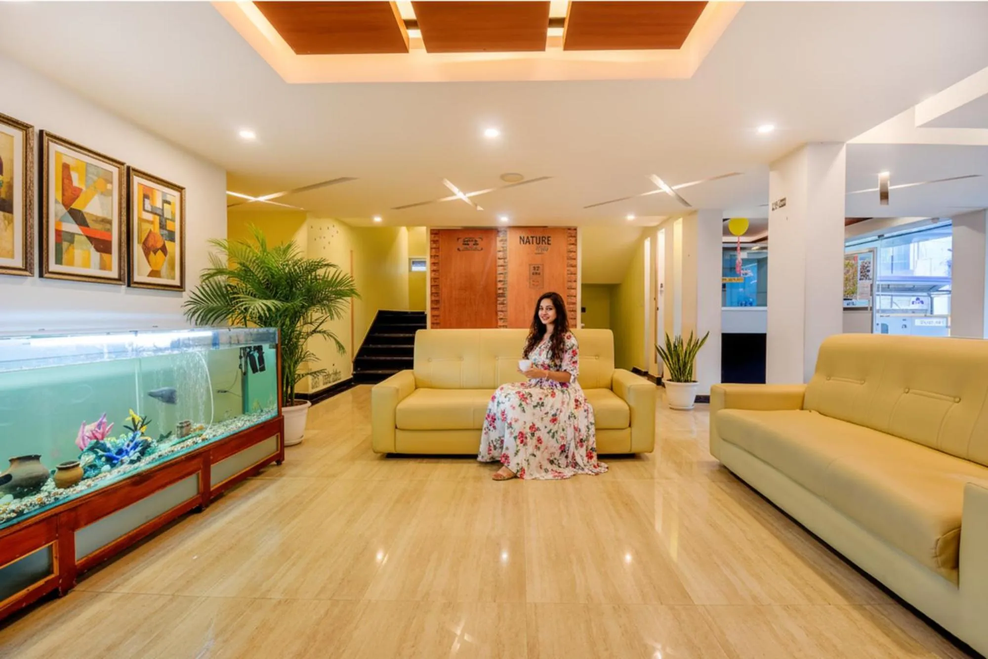 Lobby or reception in FabHotel Abirami Grand Inn - Nr Bryant Park