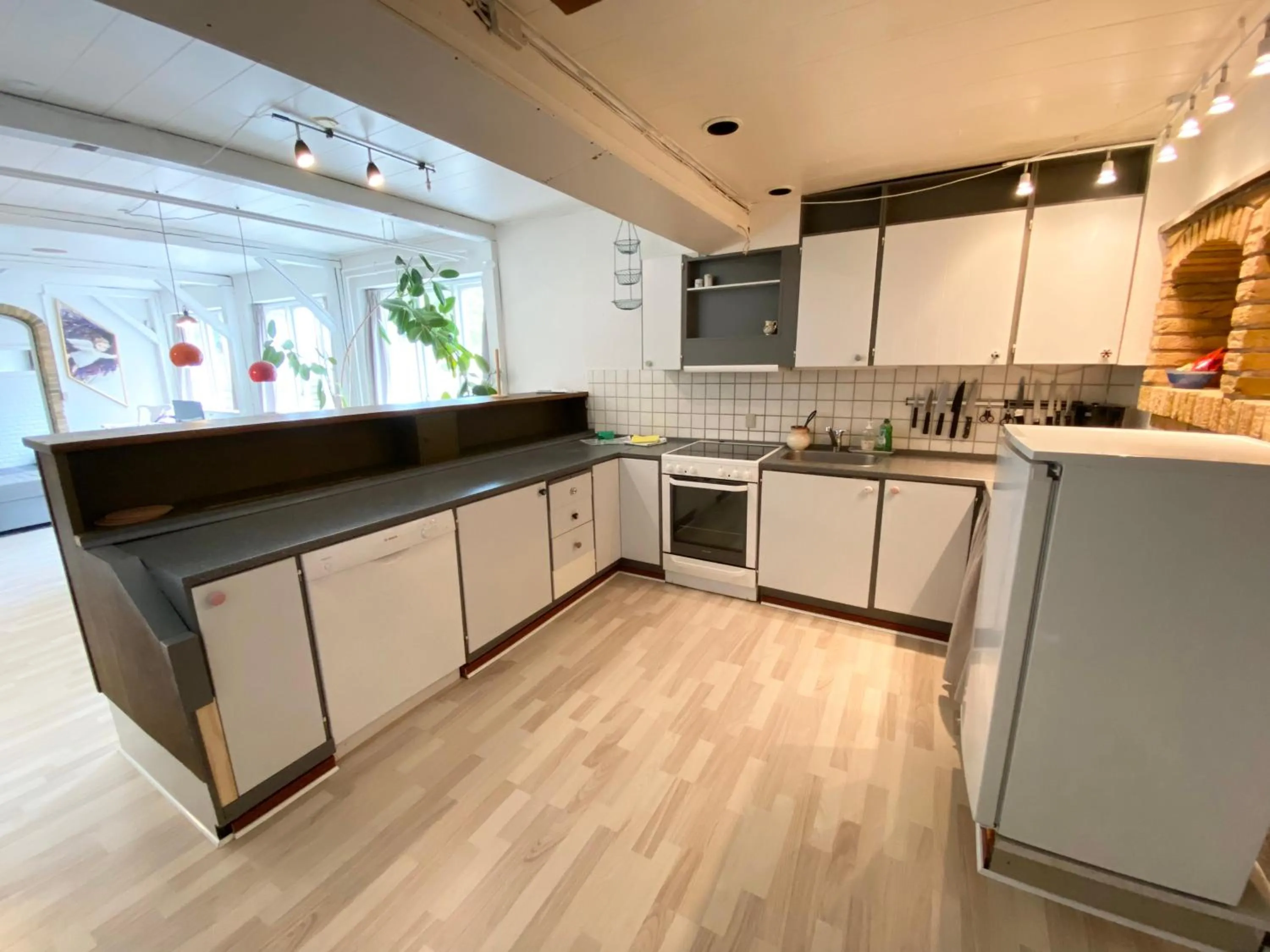 Kitchen or kitchenette in Studio Apartment in the heart of Højer