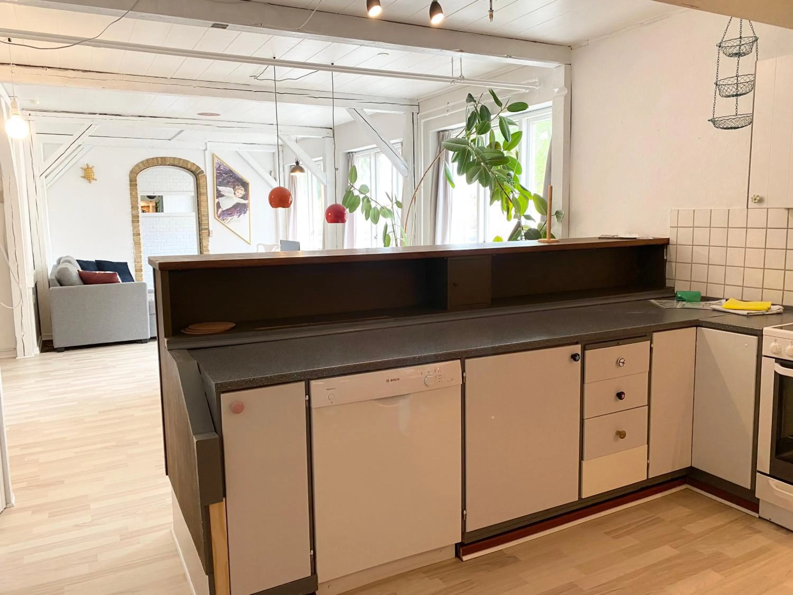 Kitchen or kitchenette in Studio Apartment in the heart of Højer