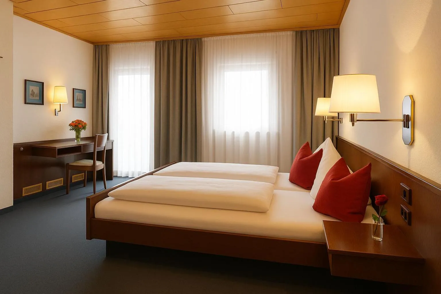 Bed in Hotel-Restaurant Zum Kirschbaum