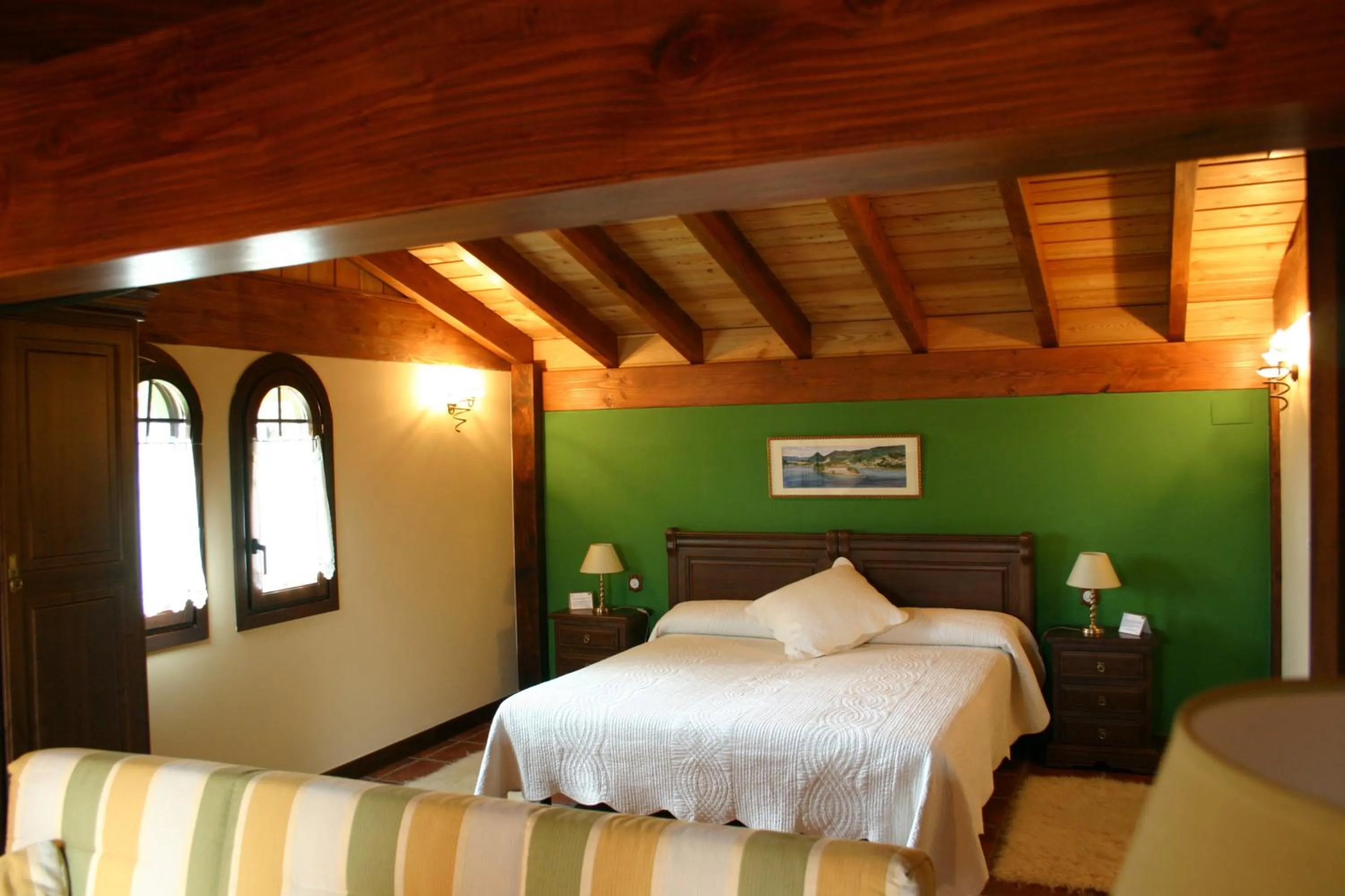 Bedroom, Bed in Eco Hotel Rural Lurdeia - Adults Only