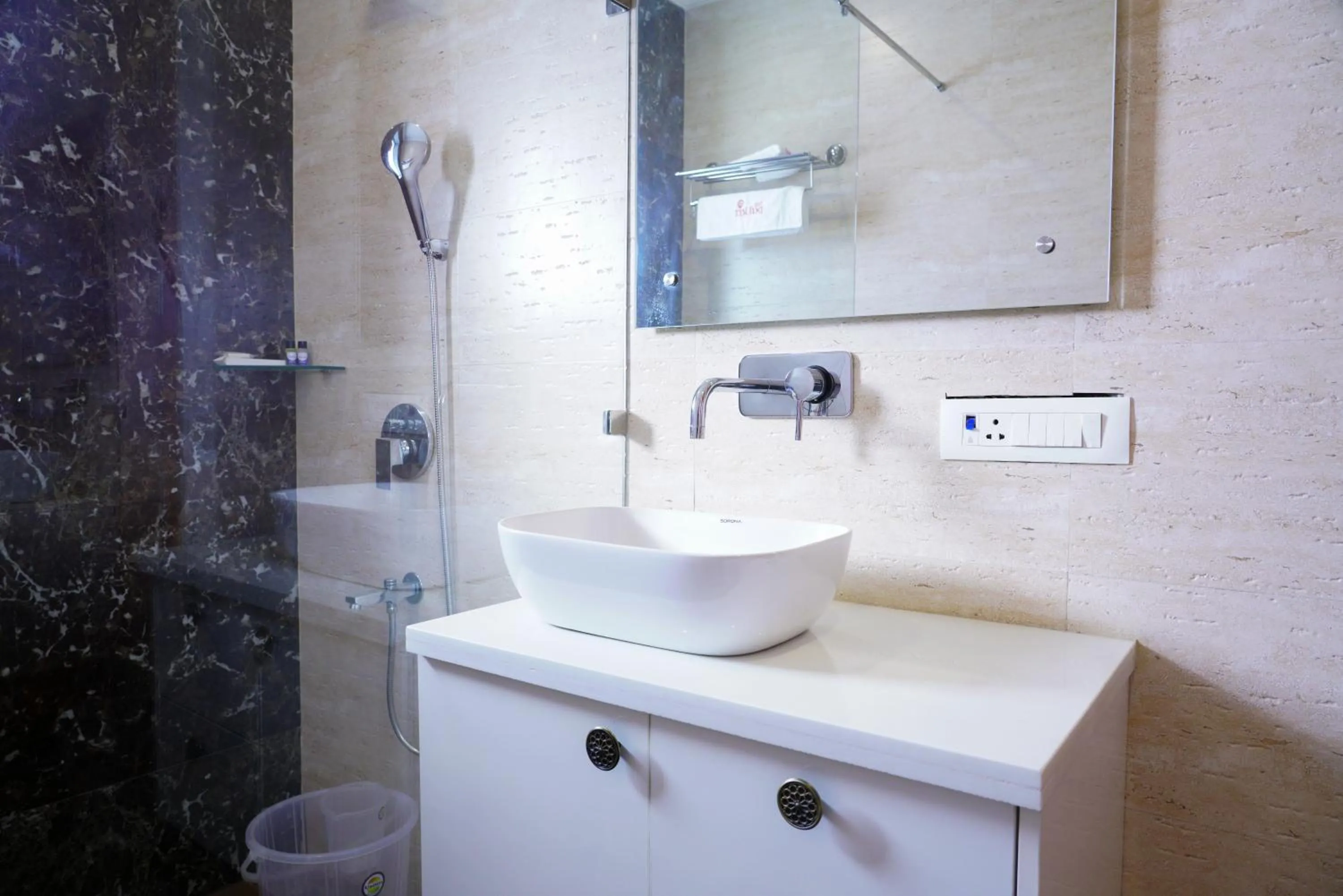 Bathroom in Lime Tree Hotel Pulkit Gurgaon-Artemis Hospital, Nearest Metro Huda City Centre