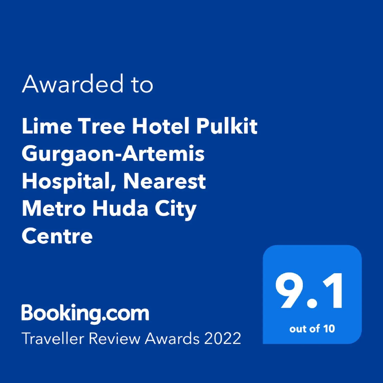 Certificate/Award in Lime Tree Hotel Pulkit Gurgaon-Artemis Hospital, Nearest Metro Huda City Centre