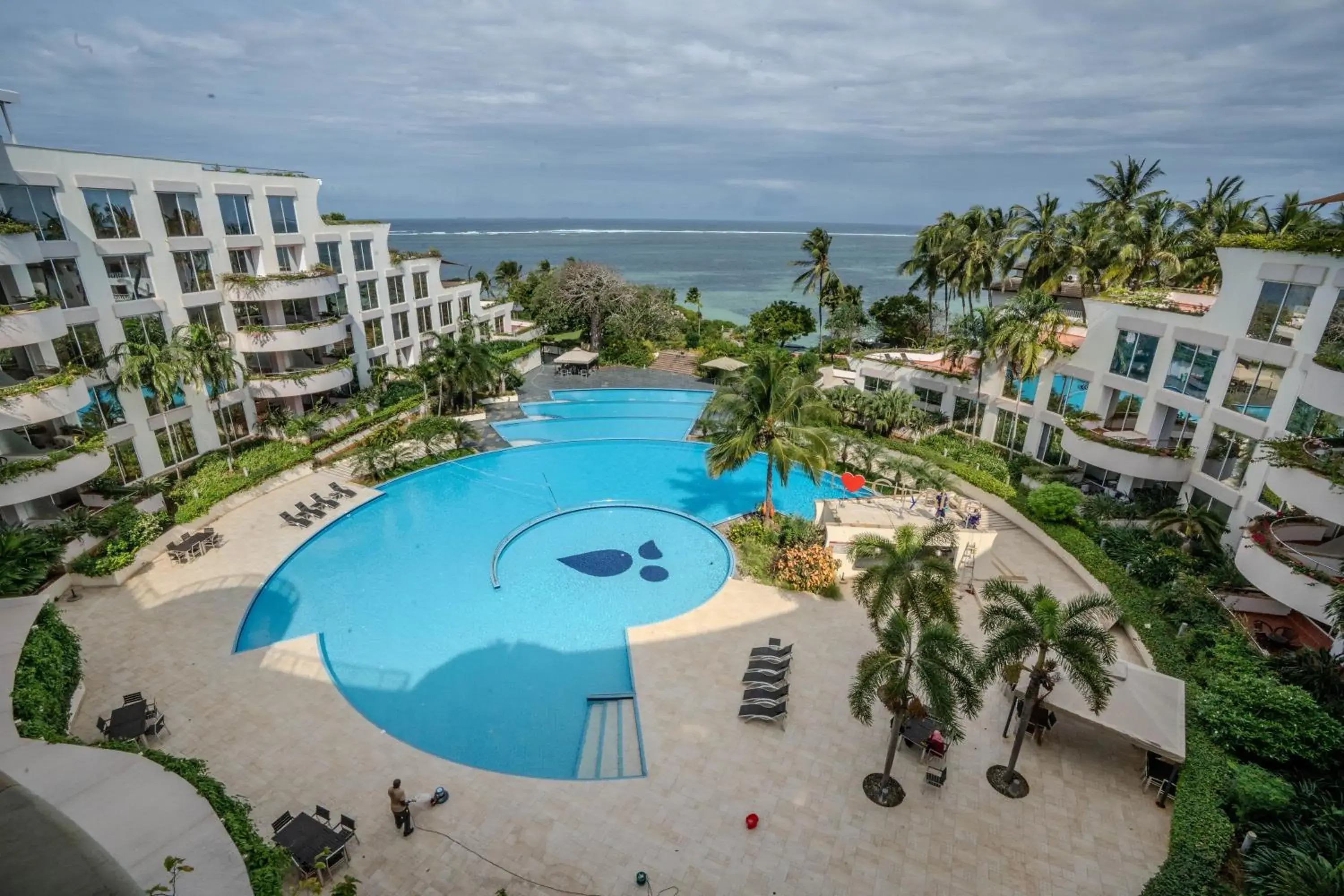 Pool view in Kilua Residences by CityBlue, Mombasa Pool view in Kilua Residences by CityBlue, Mombasa